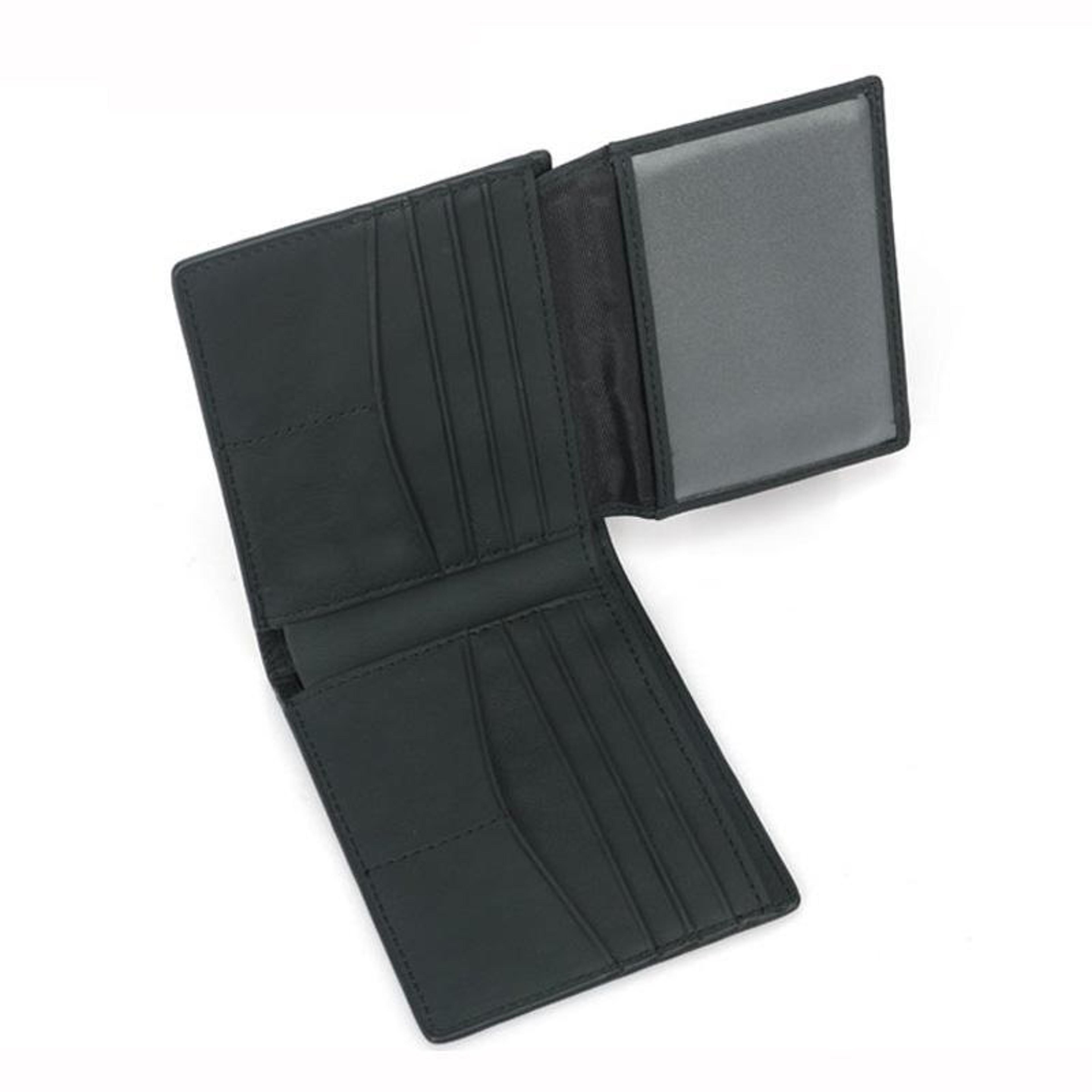 RFID Blocking Slim Leather Wallet For Men With 10 Card Slots Secure Minimalist Billfold 2