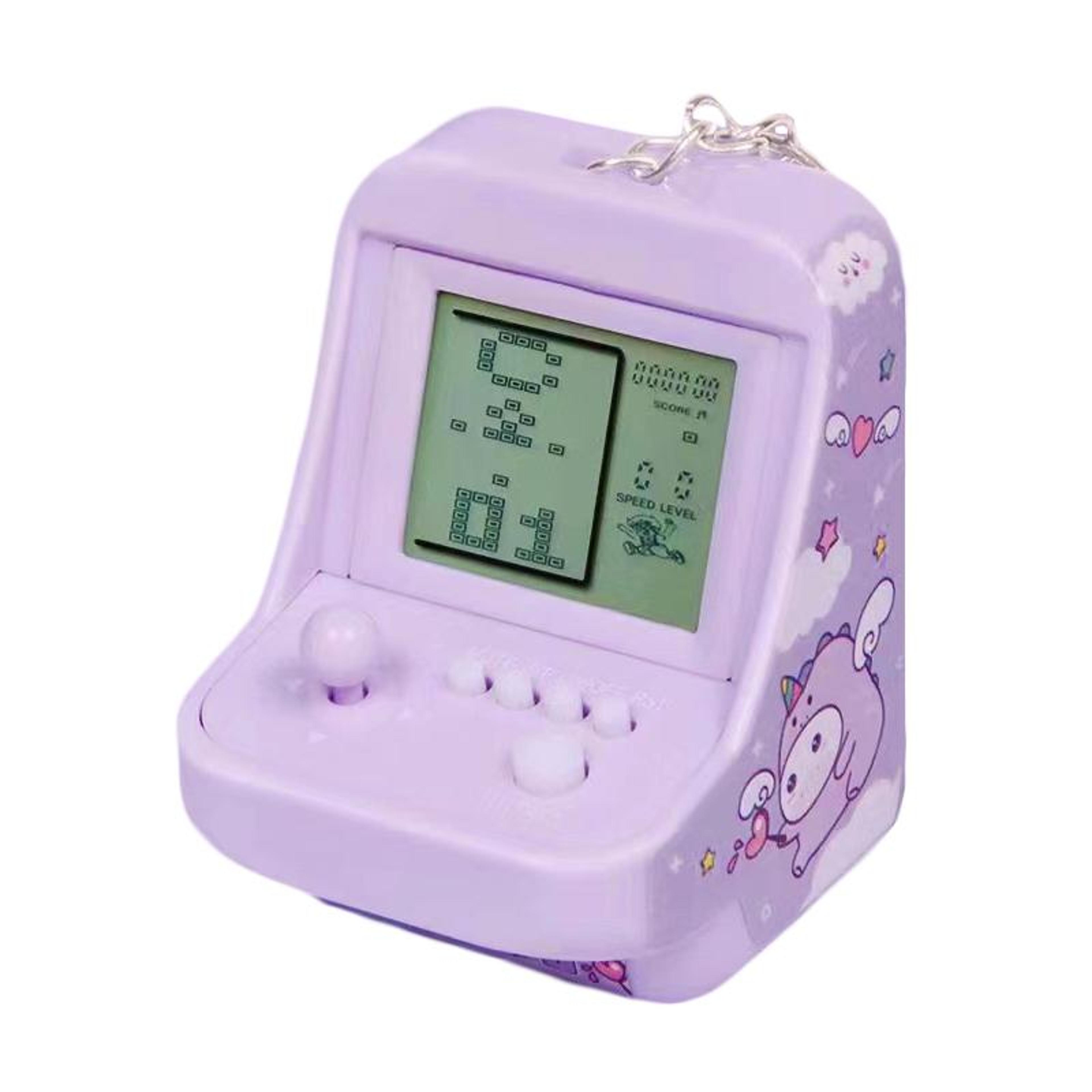mini arcade game keychain portable retro handheld toy with classic games gift for kids