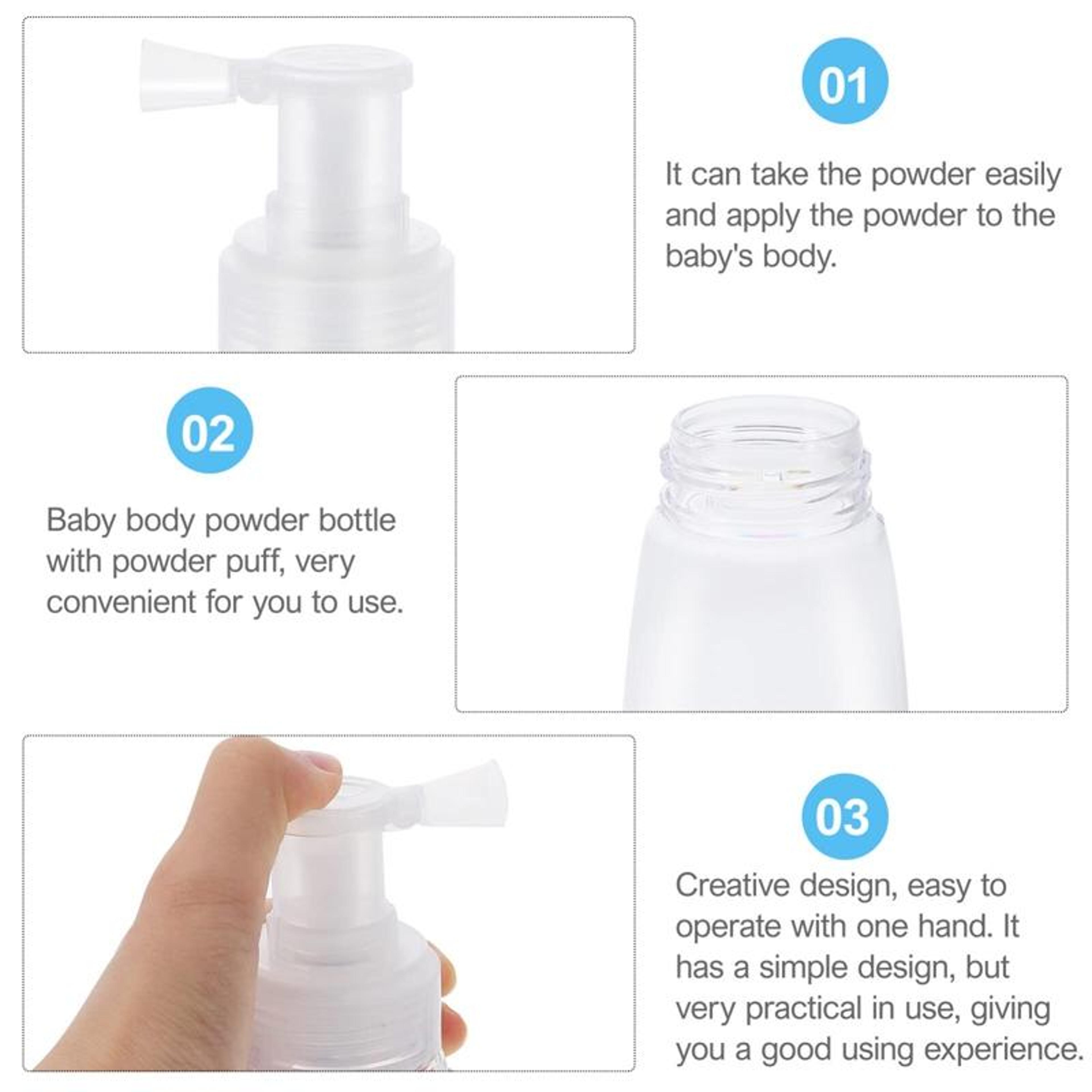 Portable 180ml Powder Spray Bottle Easy Refill Prickly Heat Powder Dispenser For Travel  Daily Use 3