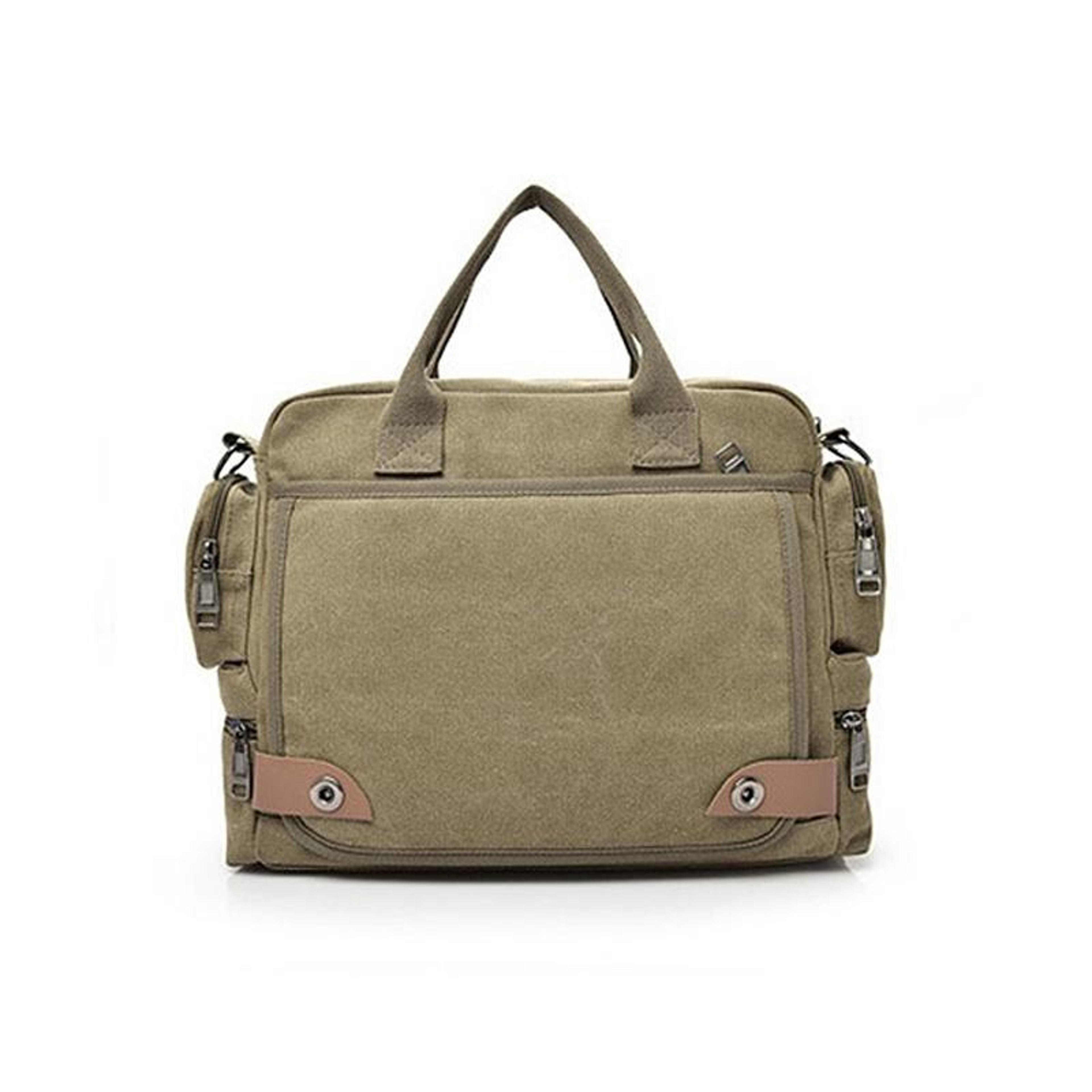 waterproof canvas laptop bag anti-theft shoulder work tote large capacity