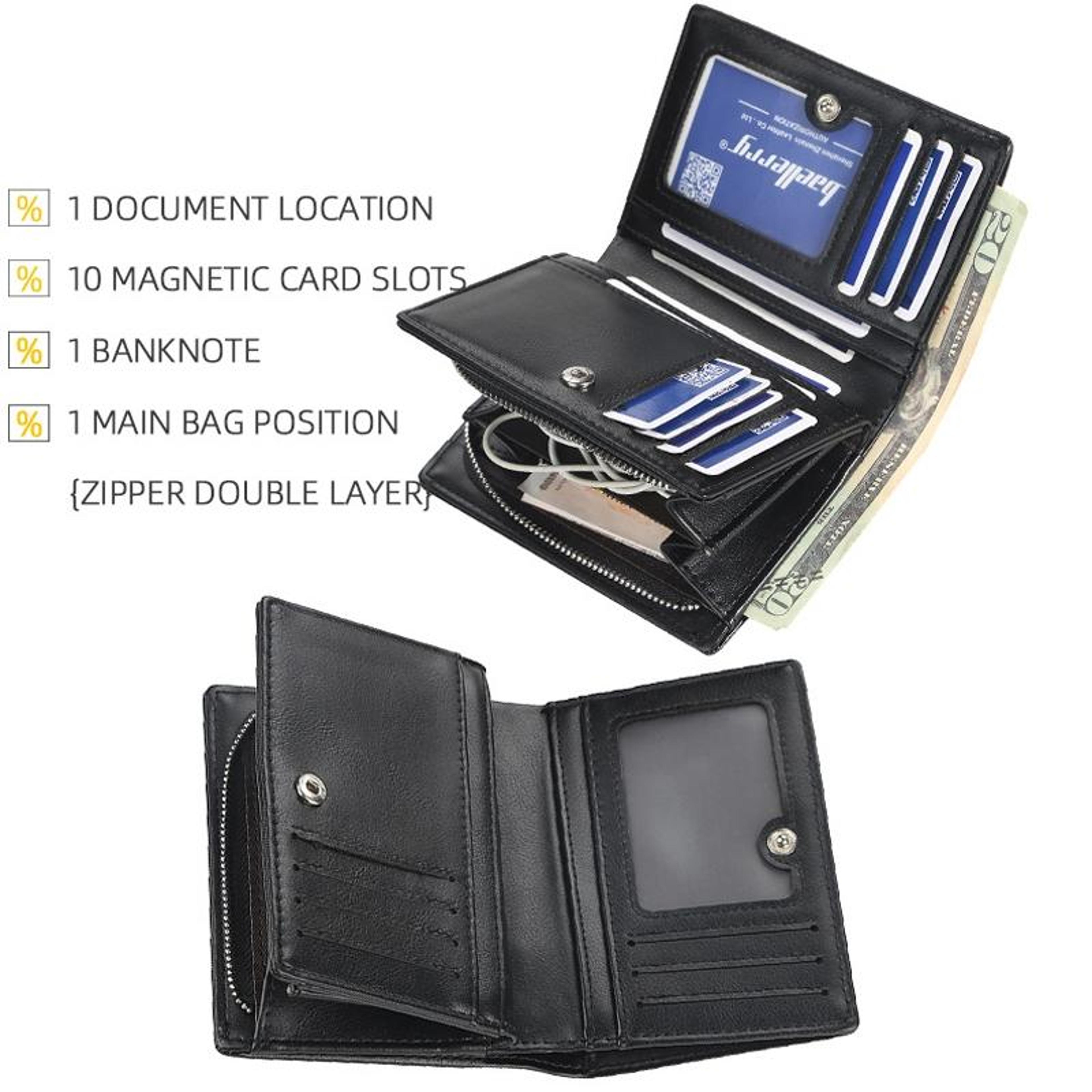 Men Slim Card Holder Wallet With Coin Pocket Compact Men Leather Wallet 4