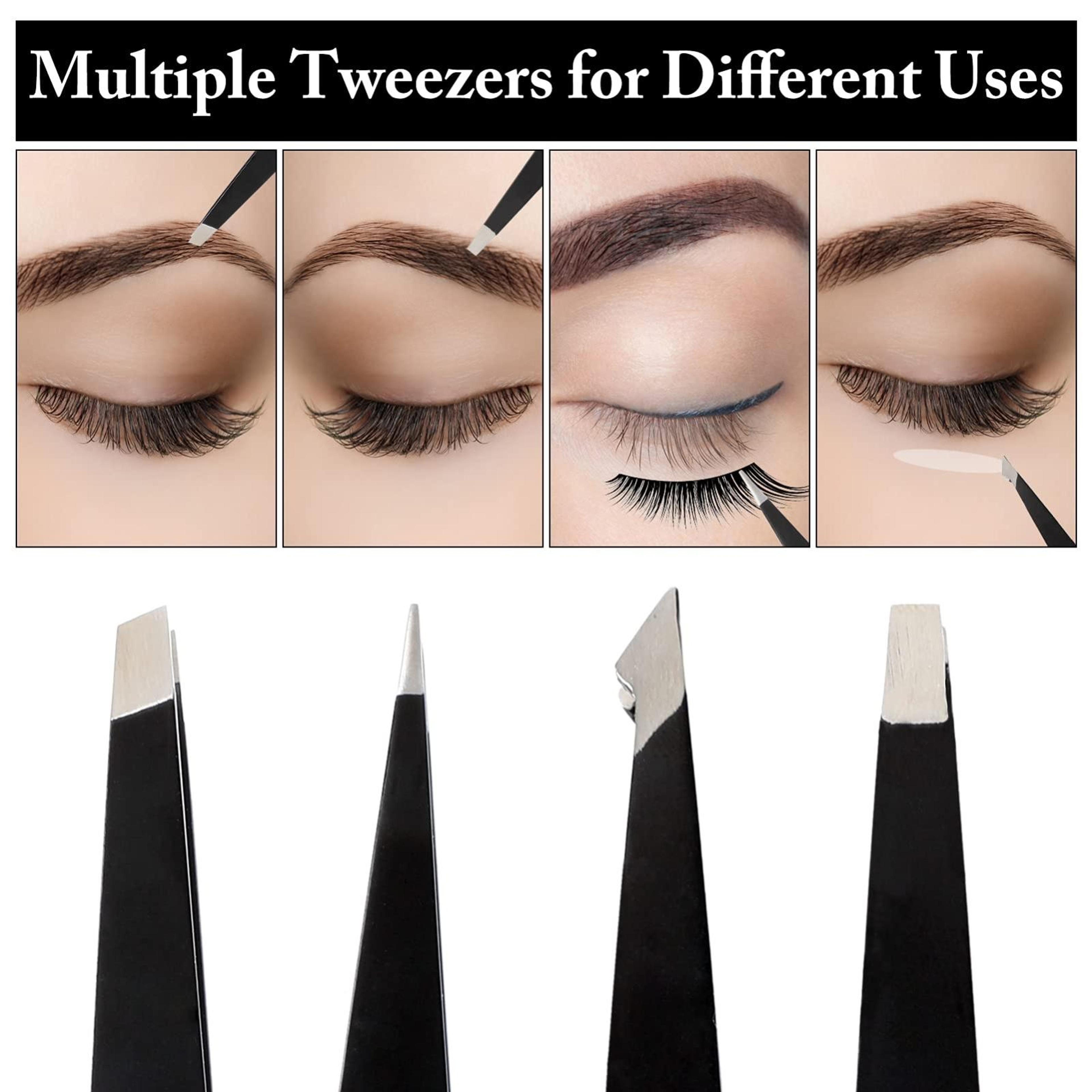 8 In 1 Eyebrow Grooming Kit With Scissors Tweezers Razor Portable Makeup Tool Set 4
