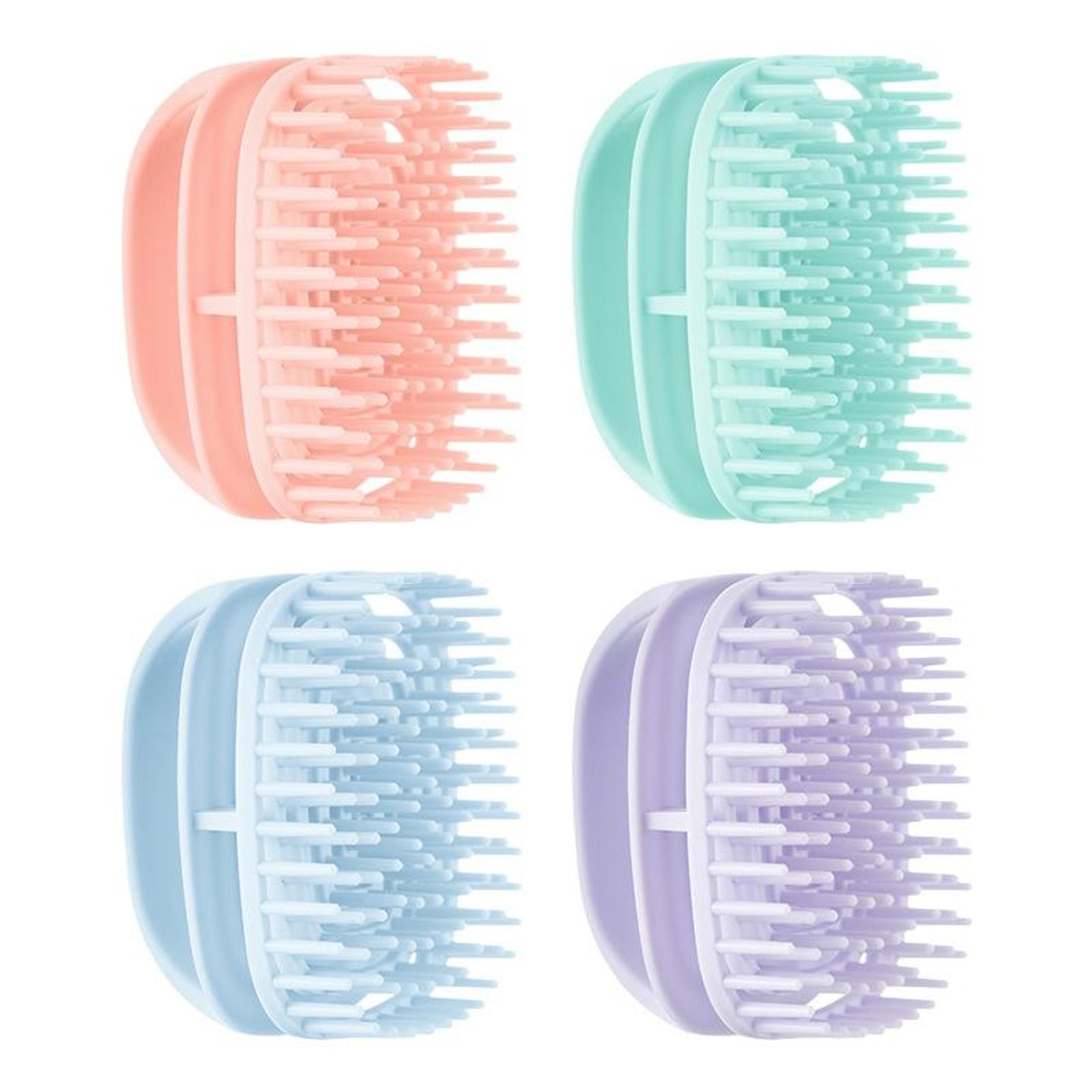silicone shampoo brush scalp massage scrubber for deep clean hair care