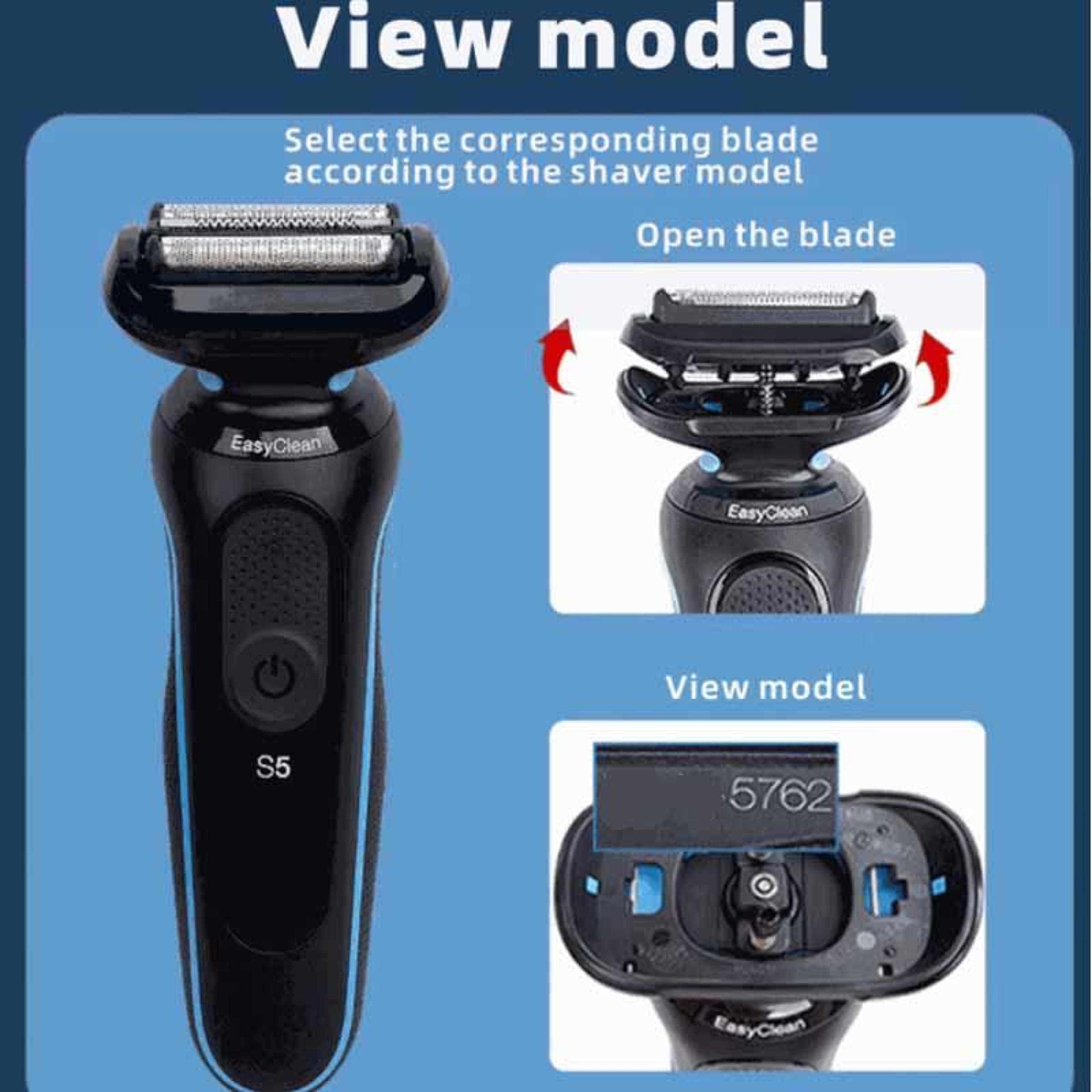 Braun Series 5 Replacement Shaver Head Kit For Smooth Close Shaves 4