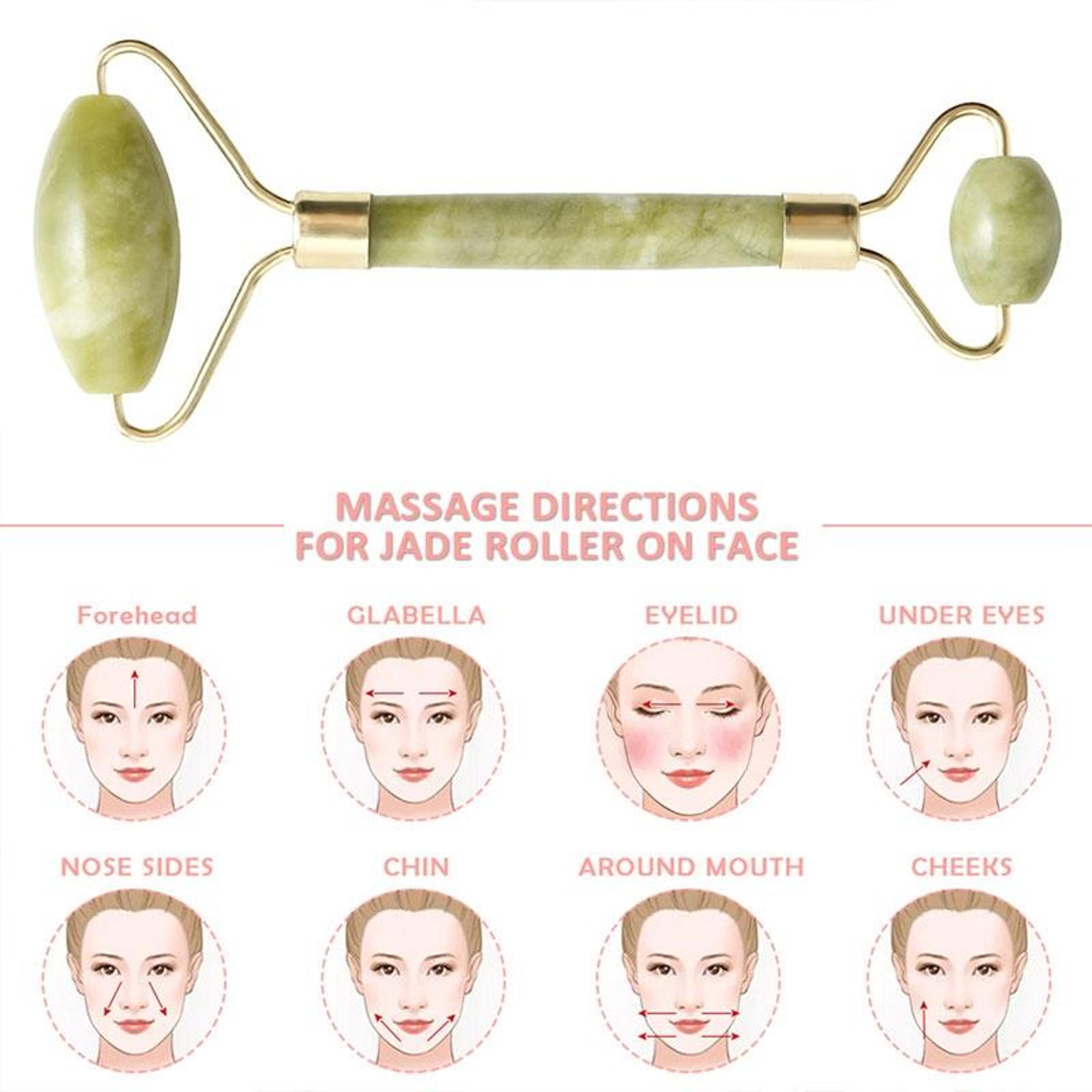Double Jade Facial Roller Stick For Face Massage And Puffy Eye Care 1
