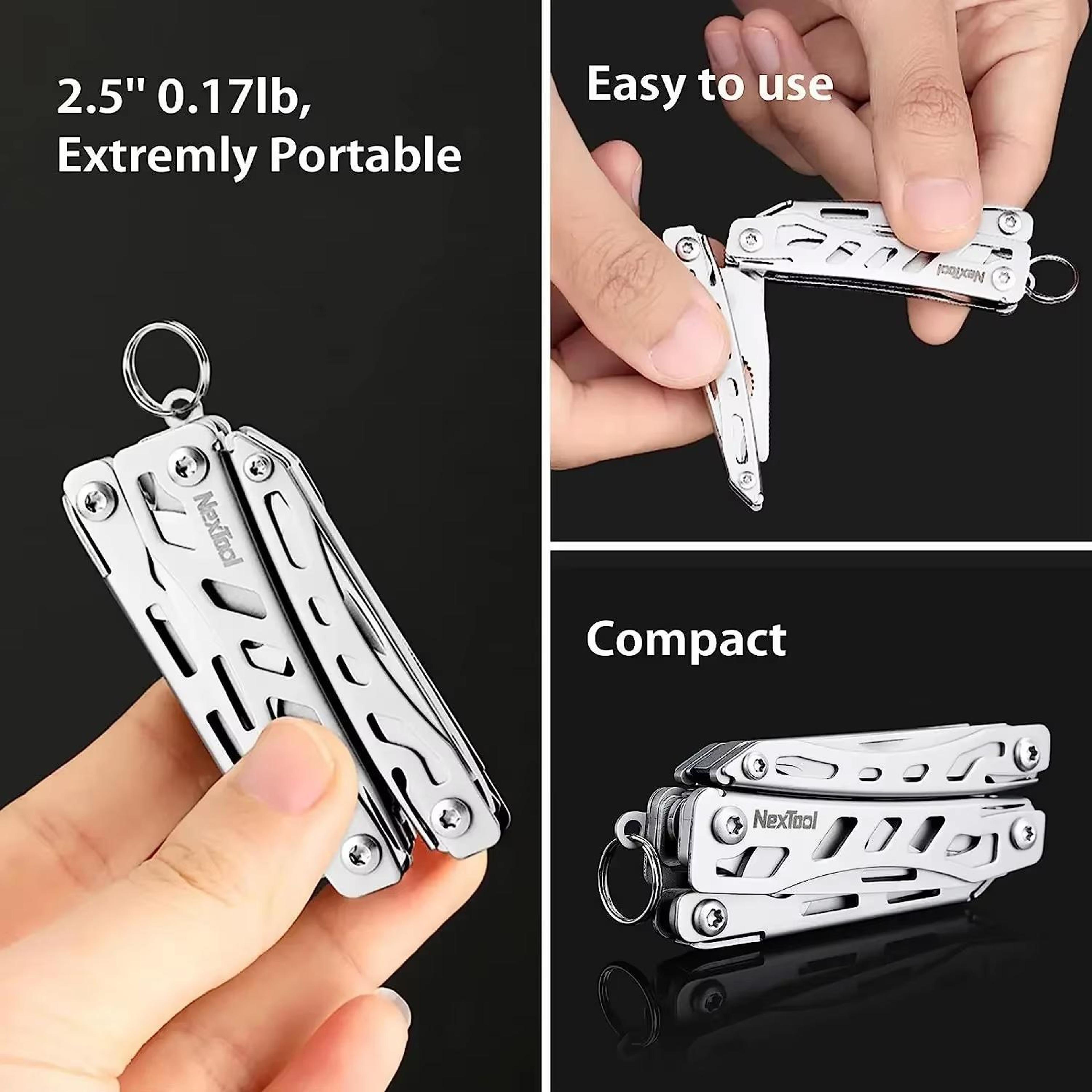 Mini Multitool 10 In 1 Compact Pocket Knife  EDC Keychain Tool 7