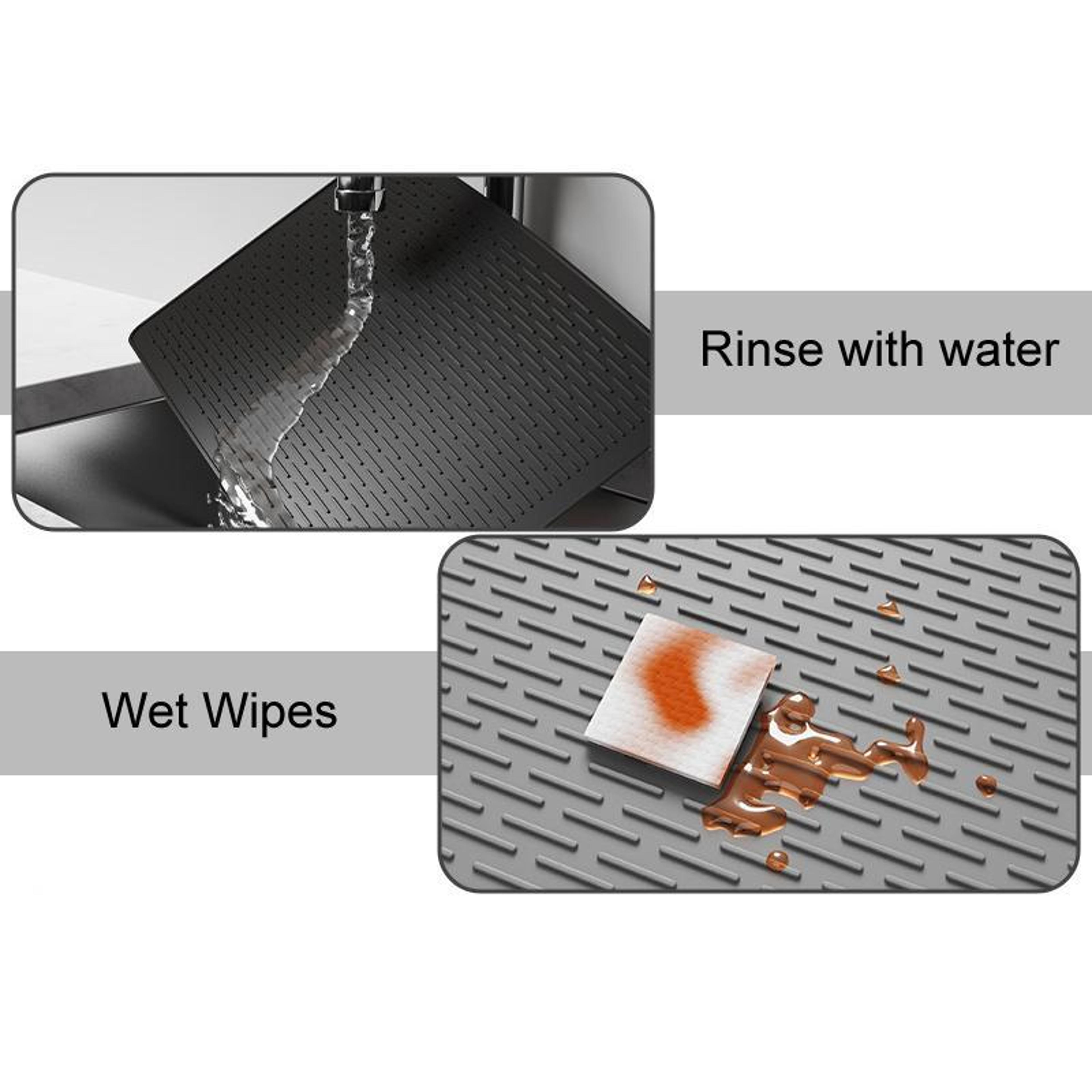 Large Silicone Stove Mat Heatresistant Countertop Protector  Dish Drying Mat 2