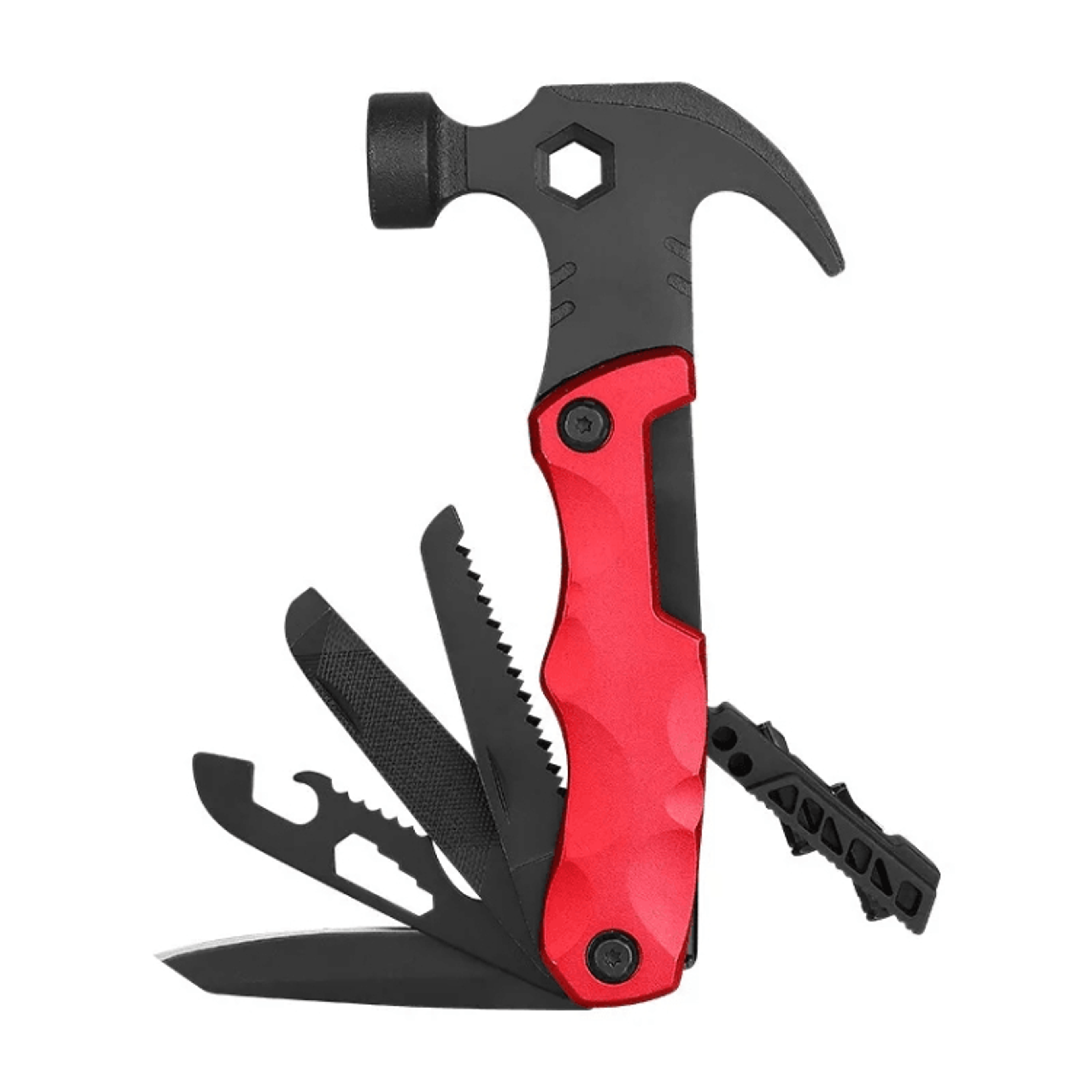 4 In 1 Foldable Survival Hammer Car Emergency Tool With Glass Breaker  Outdoor Multi Tool 9