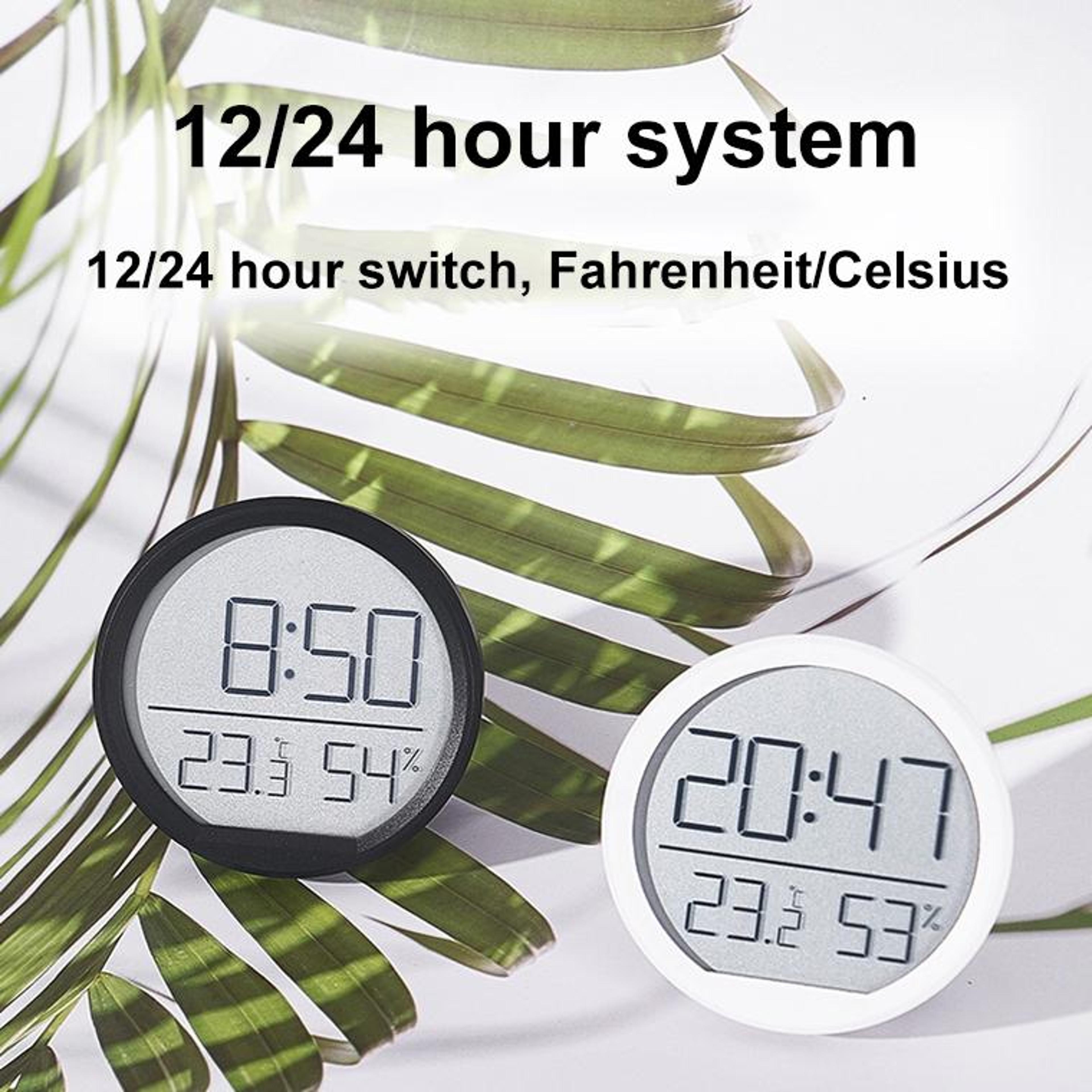 Smart Digital Thermometer Hygrometer Clock With Magnetic Mount LED Display For Home  Office 6