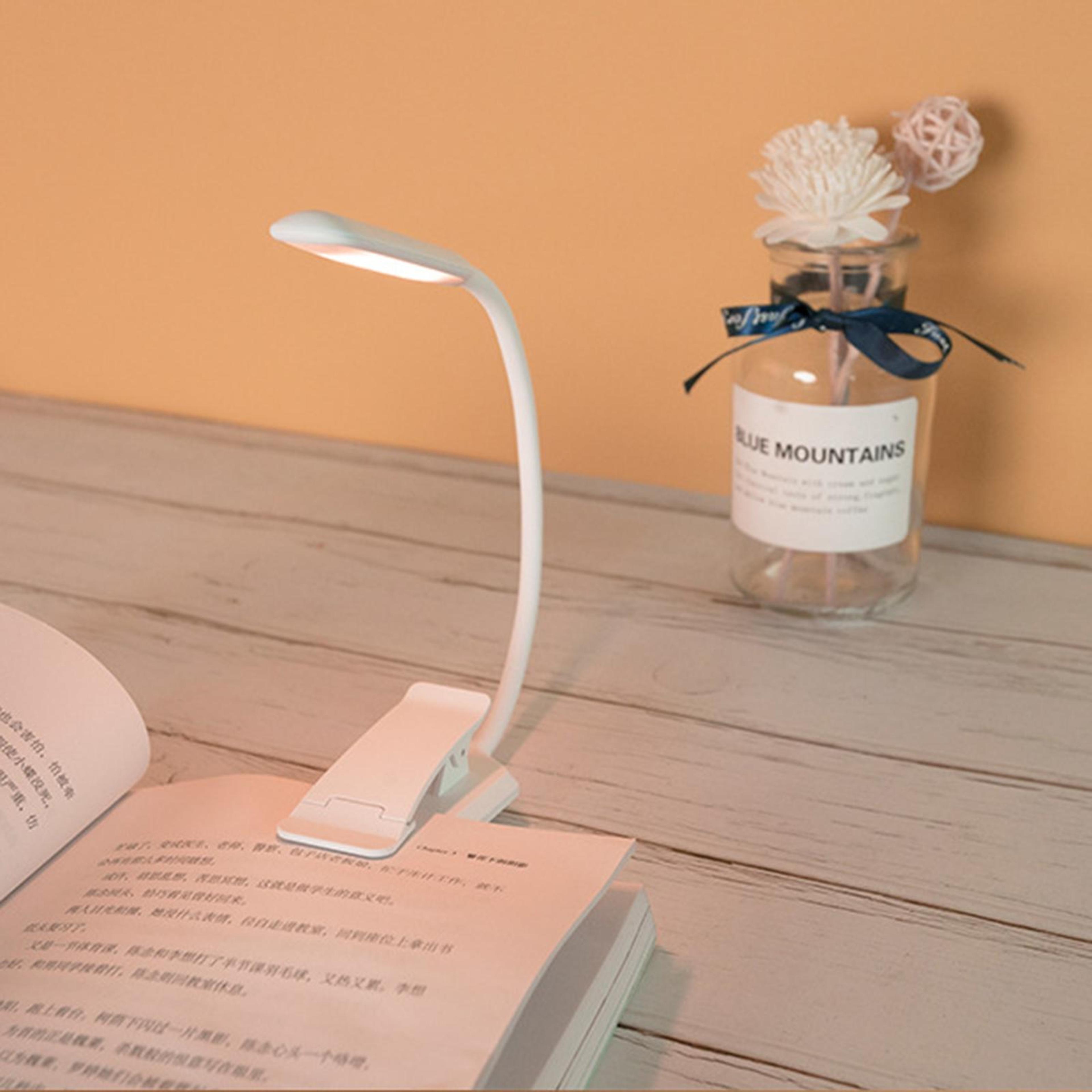 usb rechargeable led book light clip-on reading lamp for music stand & night reading