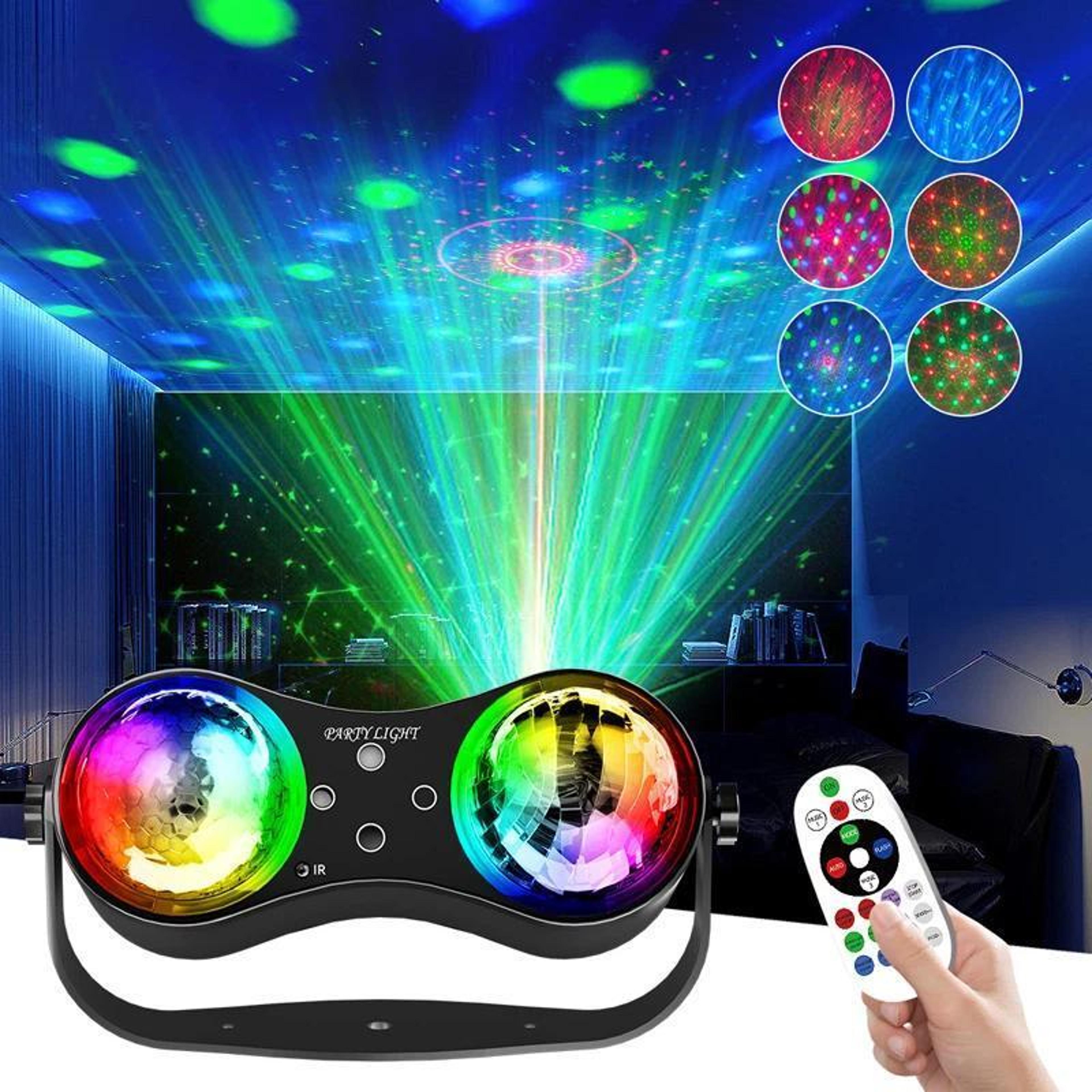 Remote Control LED Stage Light With 7Color Rotating Disco Ball For Parties  Home Atmosphere 5