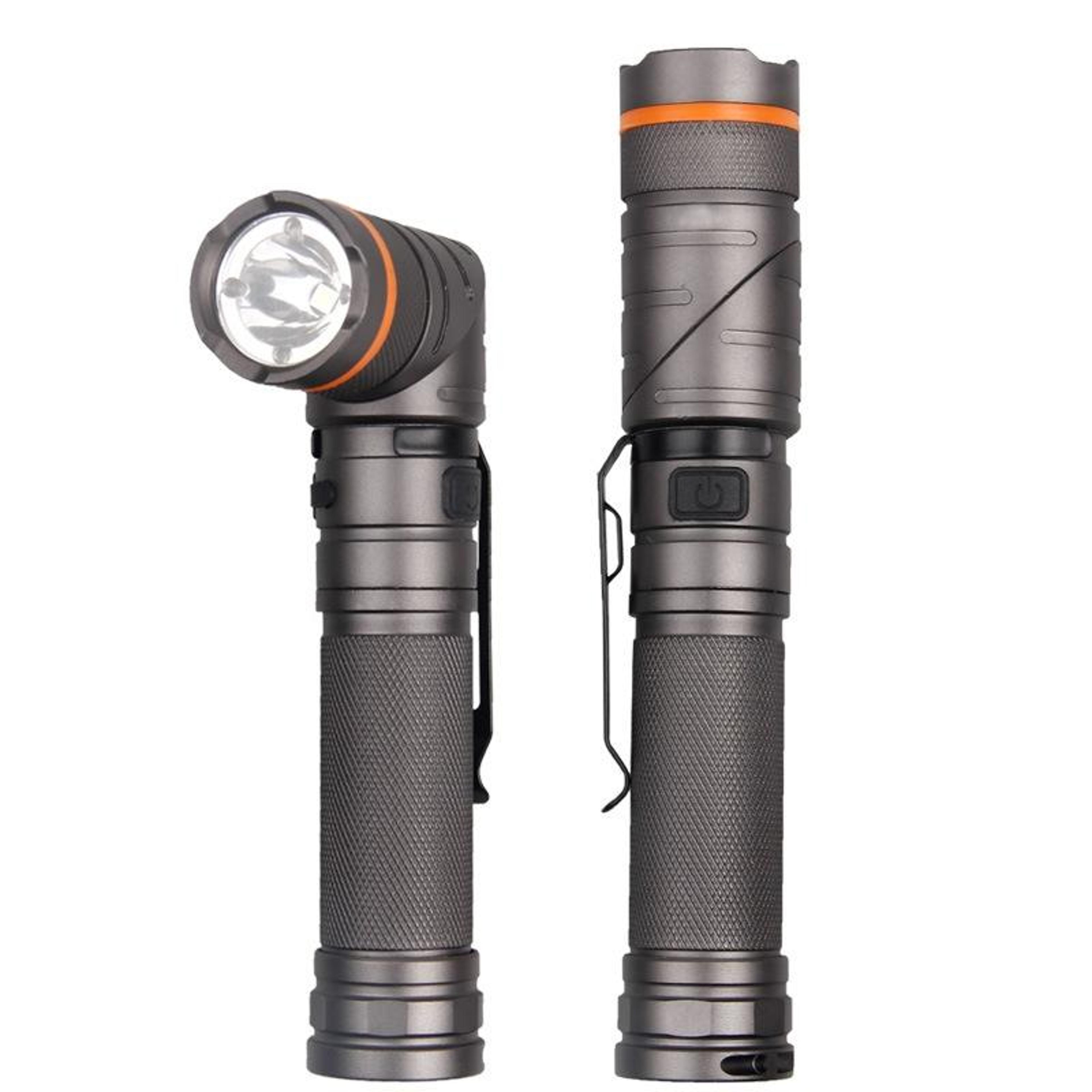 foldable magnetic led flashlight with red green signal lights waterproof rechargeable torch