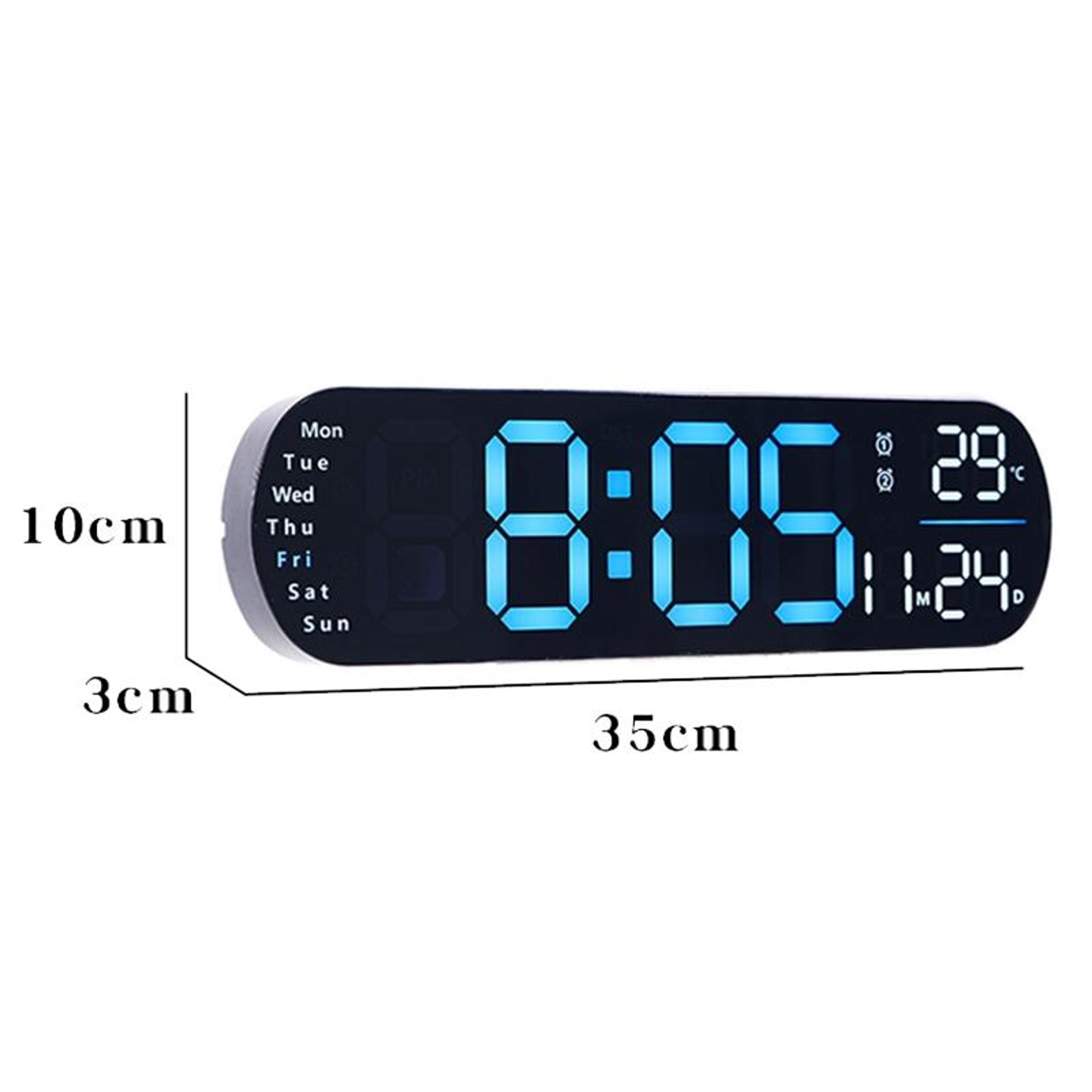 Remote Control Digital Wall Clock With LED Display  Ambient Light 2