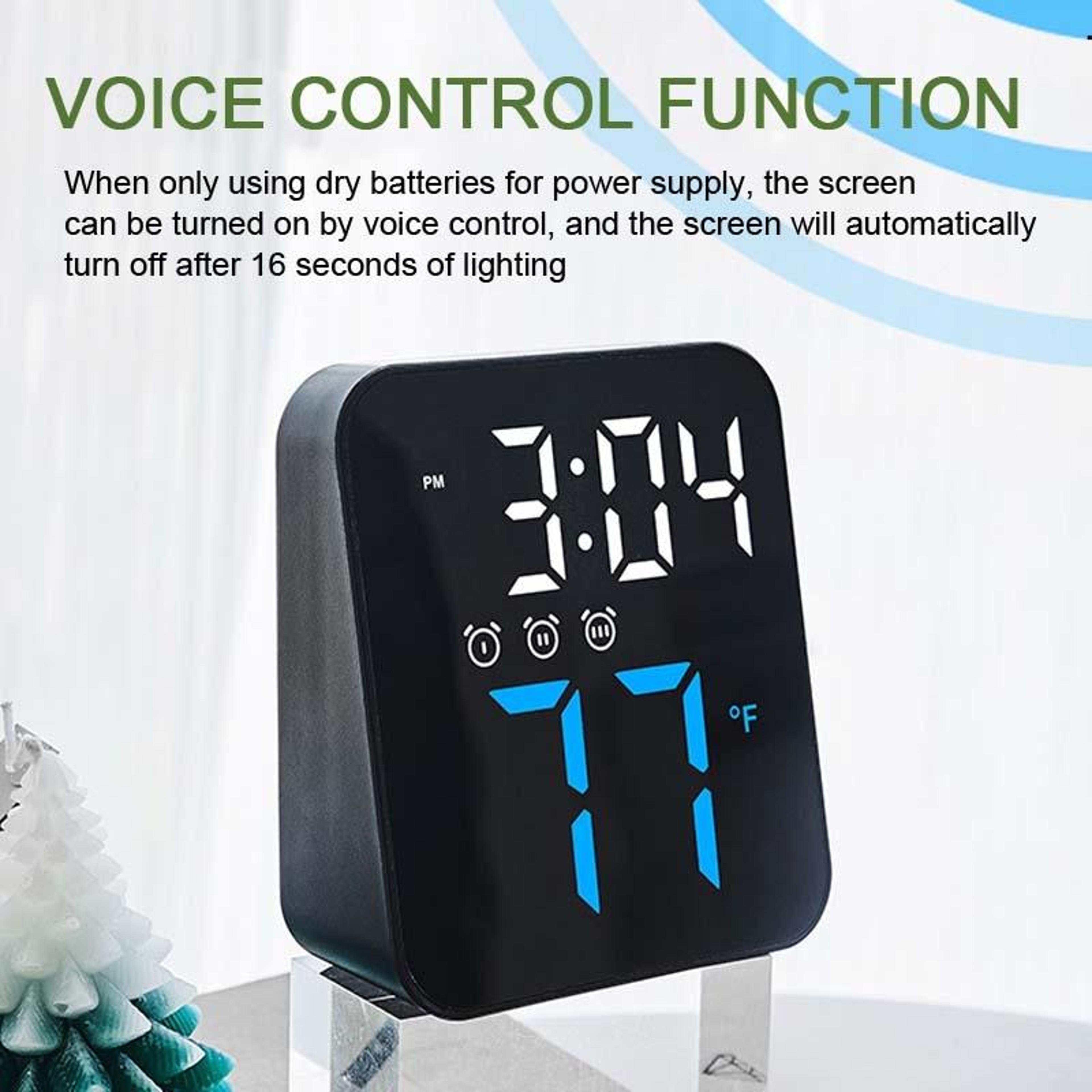 Smart LED Digital Wall Clock With Temperature Display And Dual Alarms For Bedroom Office 5