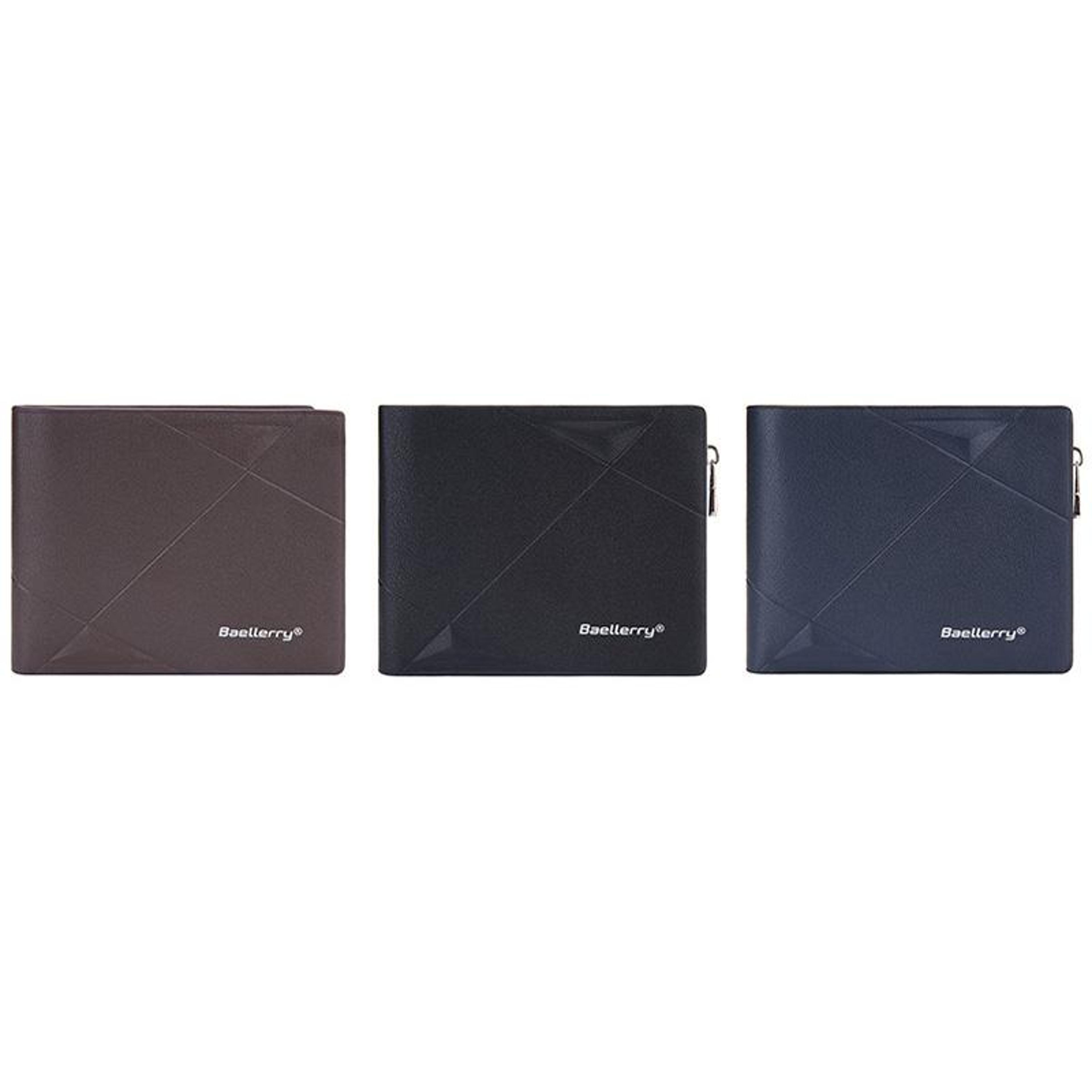 Men RFID Leather Zip Wallet Large Capacity Multi Card Holder With Coin Pocket 1