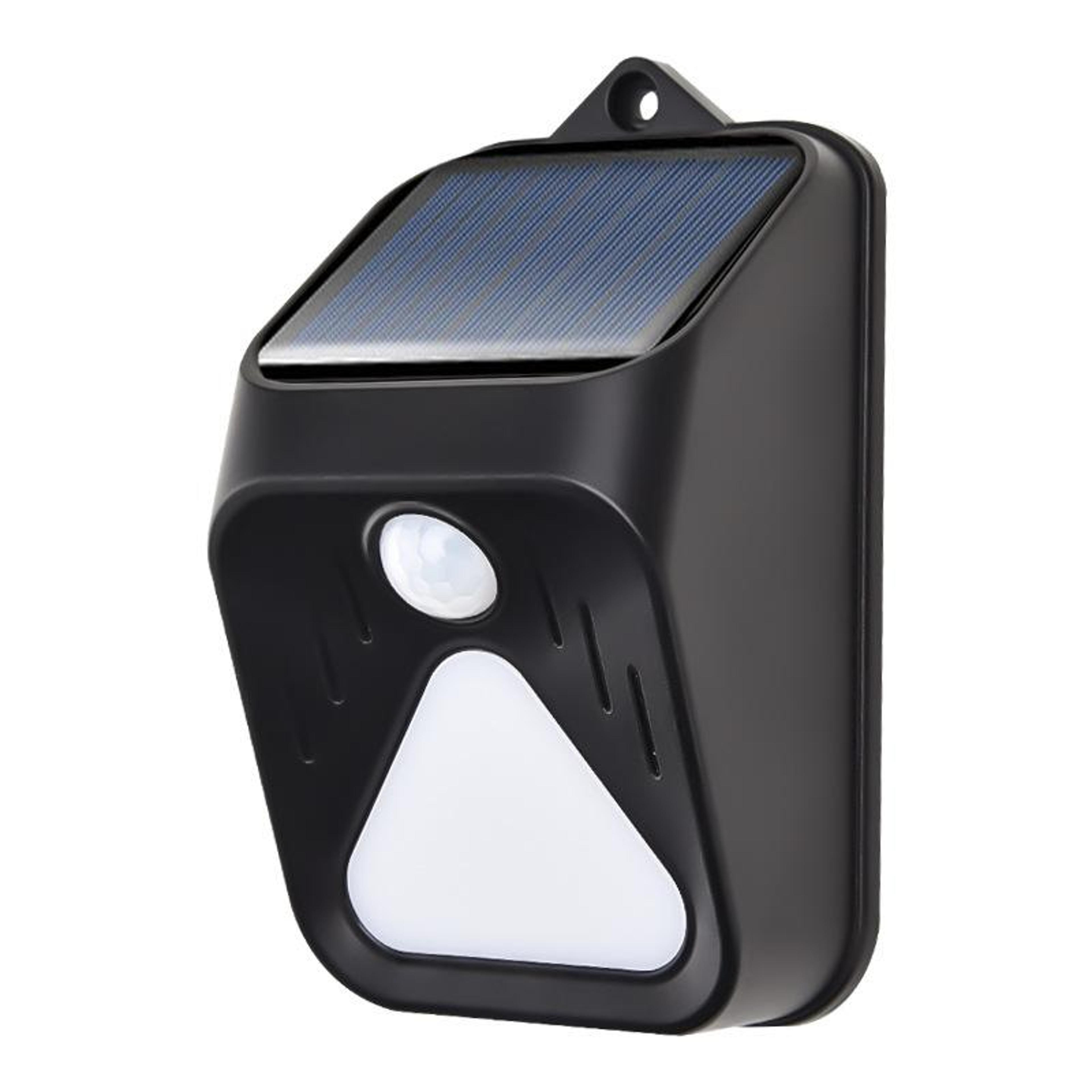solar motion sensor alarm light with siren remote outdoor security