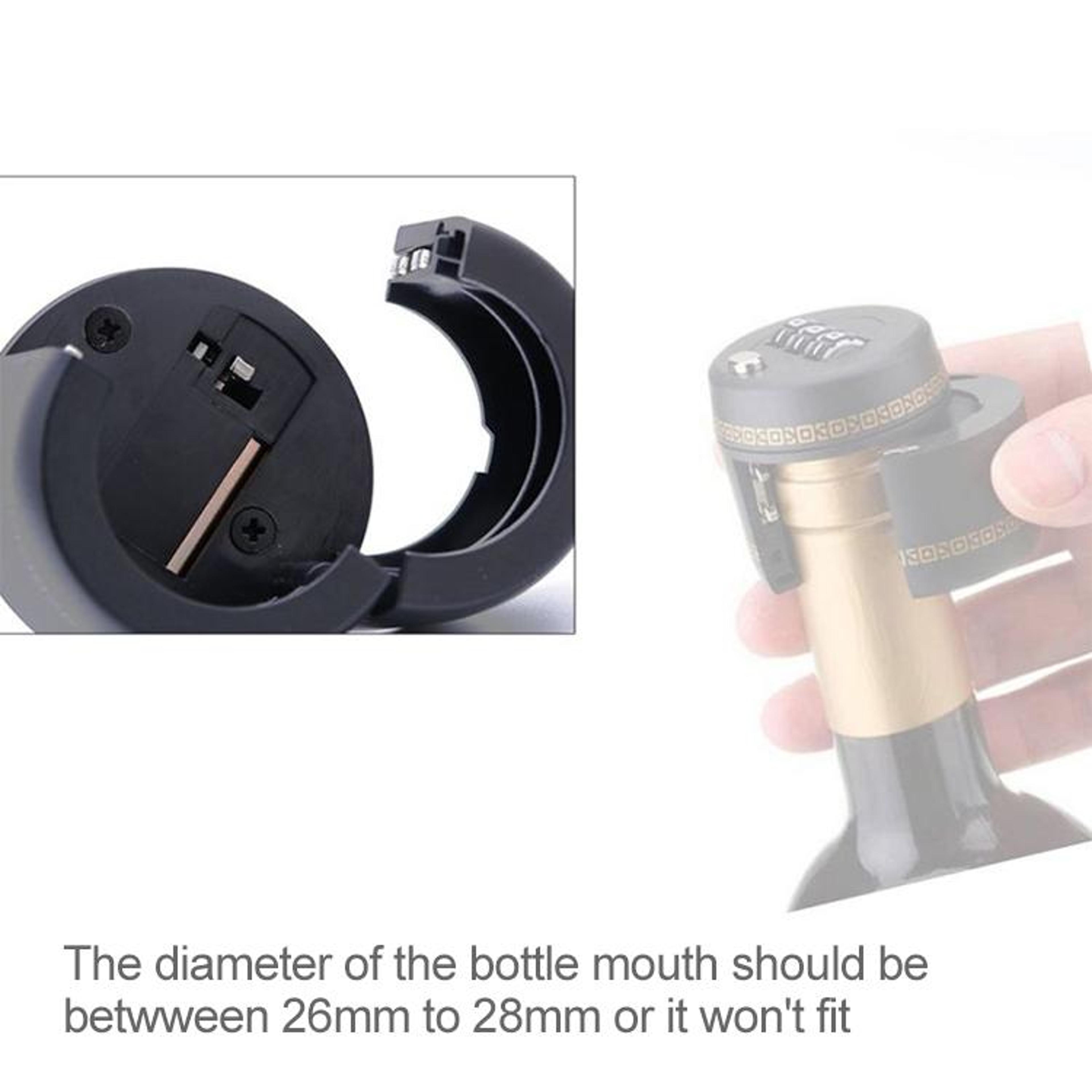 SecureLock Wine Bottle Cap With Wine Bottle Lock And Combination Bottle Lock For Freshness  Protect 4