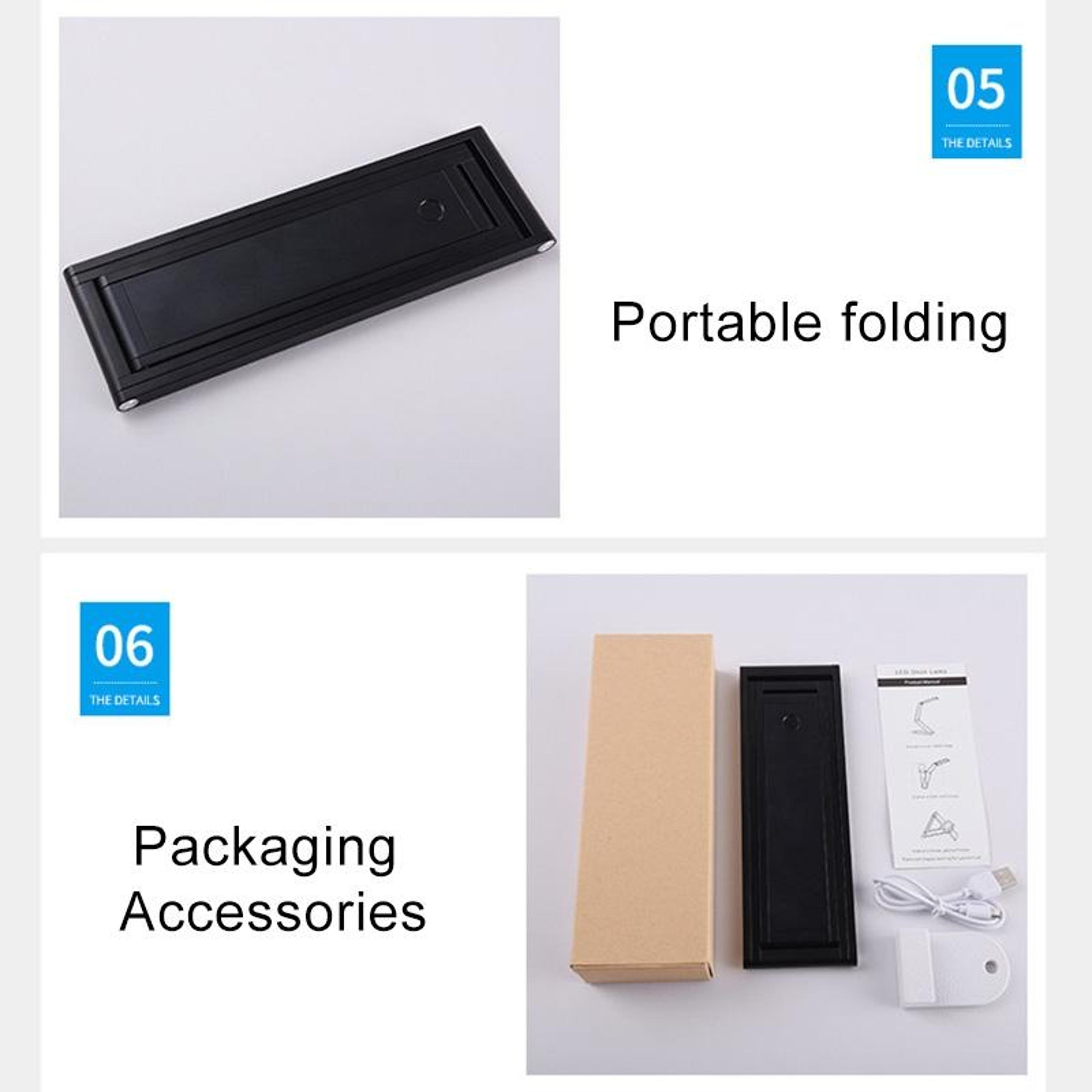 Foldable LED Desk Lamp USB Rechargeable Eye Protection Light For Study And Work 7