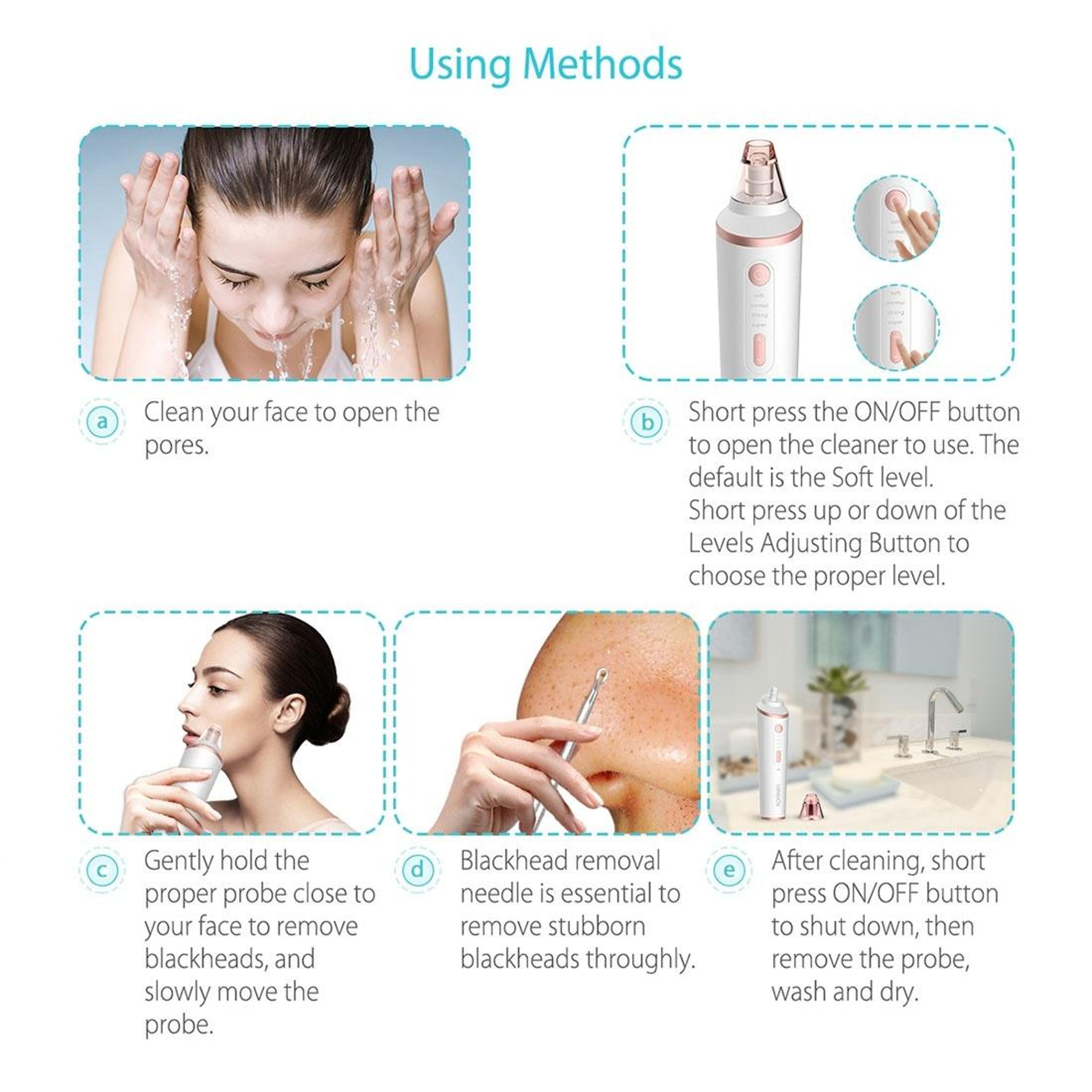 Blackhead Remover Pore Vacuum With LED Light  Wireless Charging 5