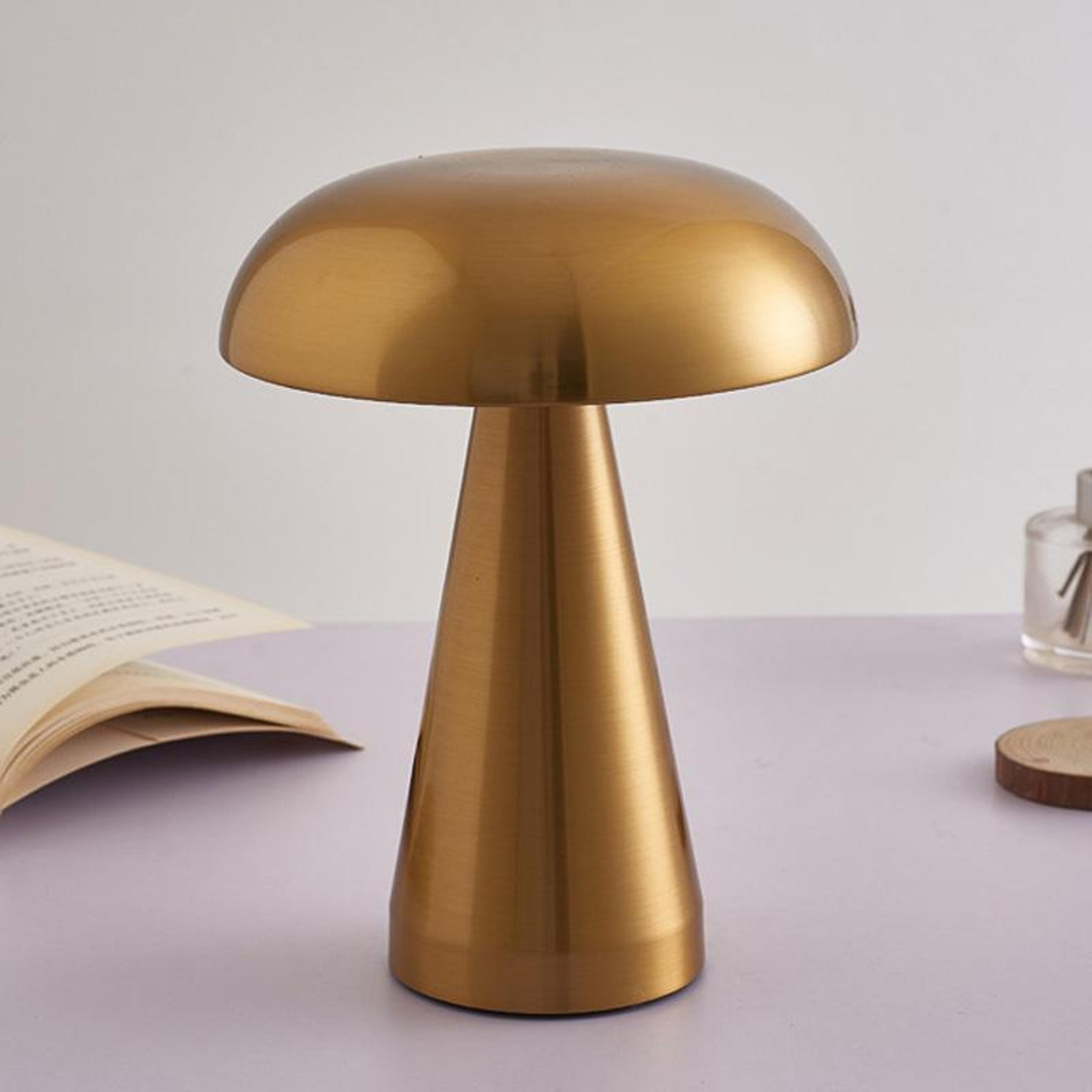 Rechargeable Mushroom Table Lamp With Dimmable Ambient Light For Bedroom Bar  Restaurant 0
