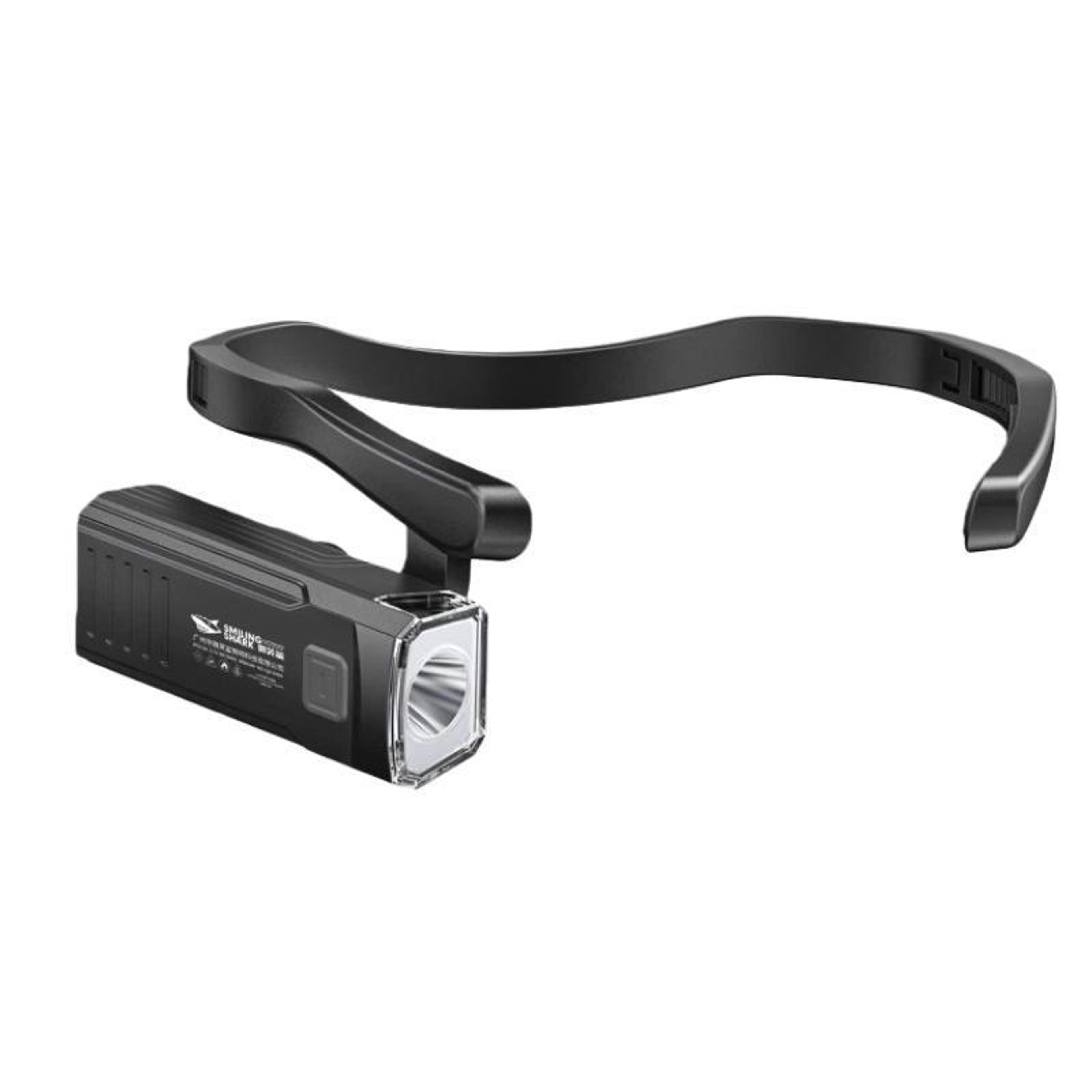 smiling shark rechargeable led headlamp for night fishing, running & outdoor adventures