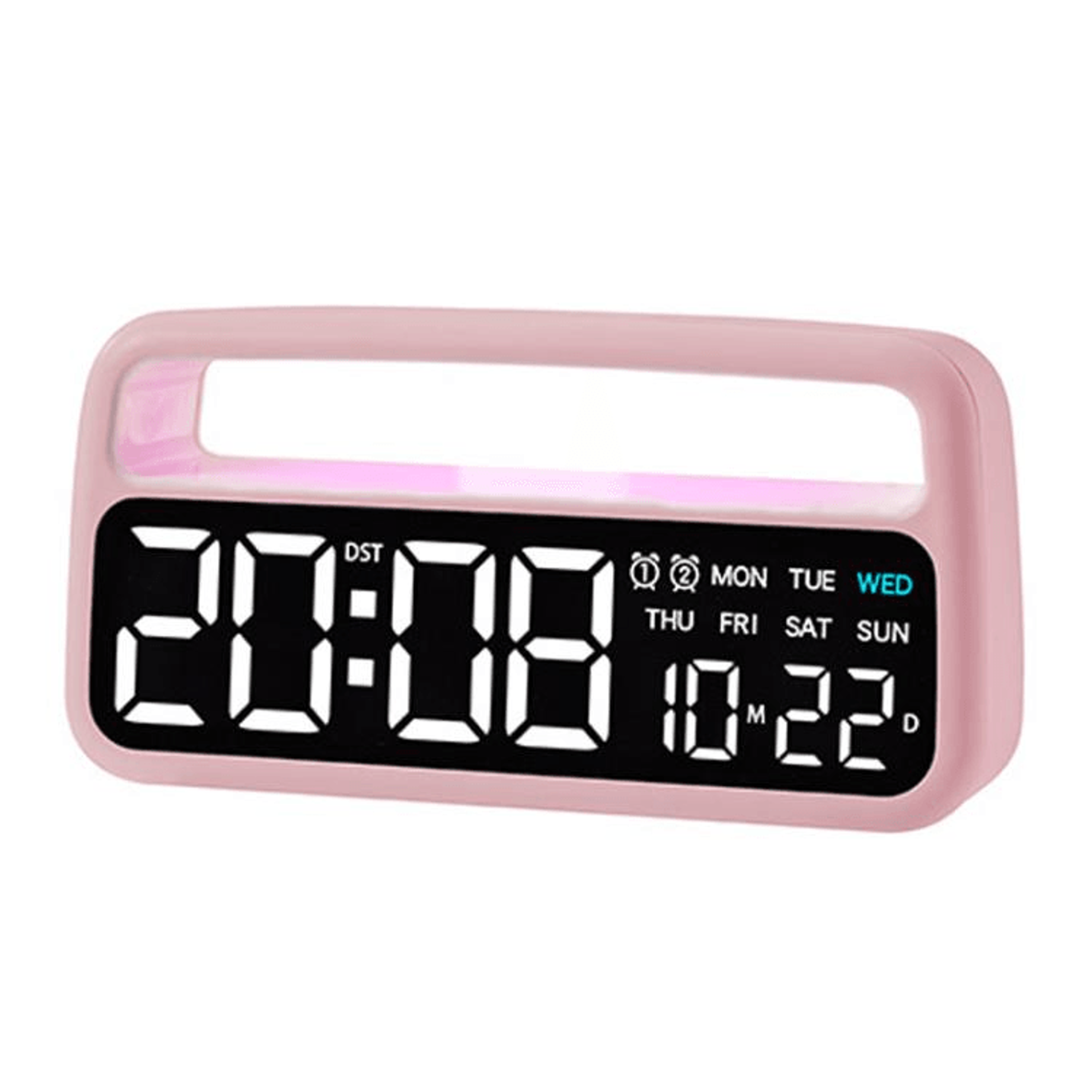 LED Alarm Clock With Ambient Night Light  Auto Dimming Display 9