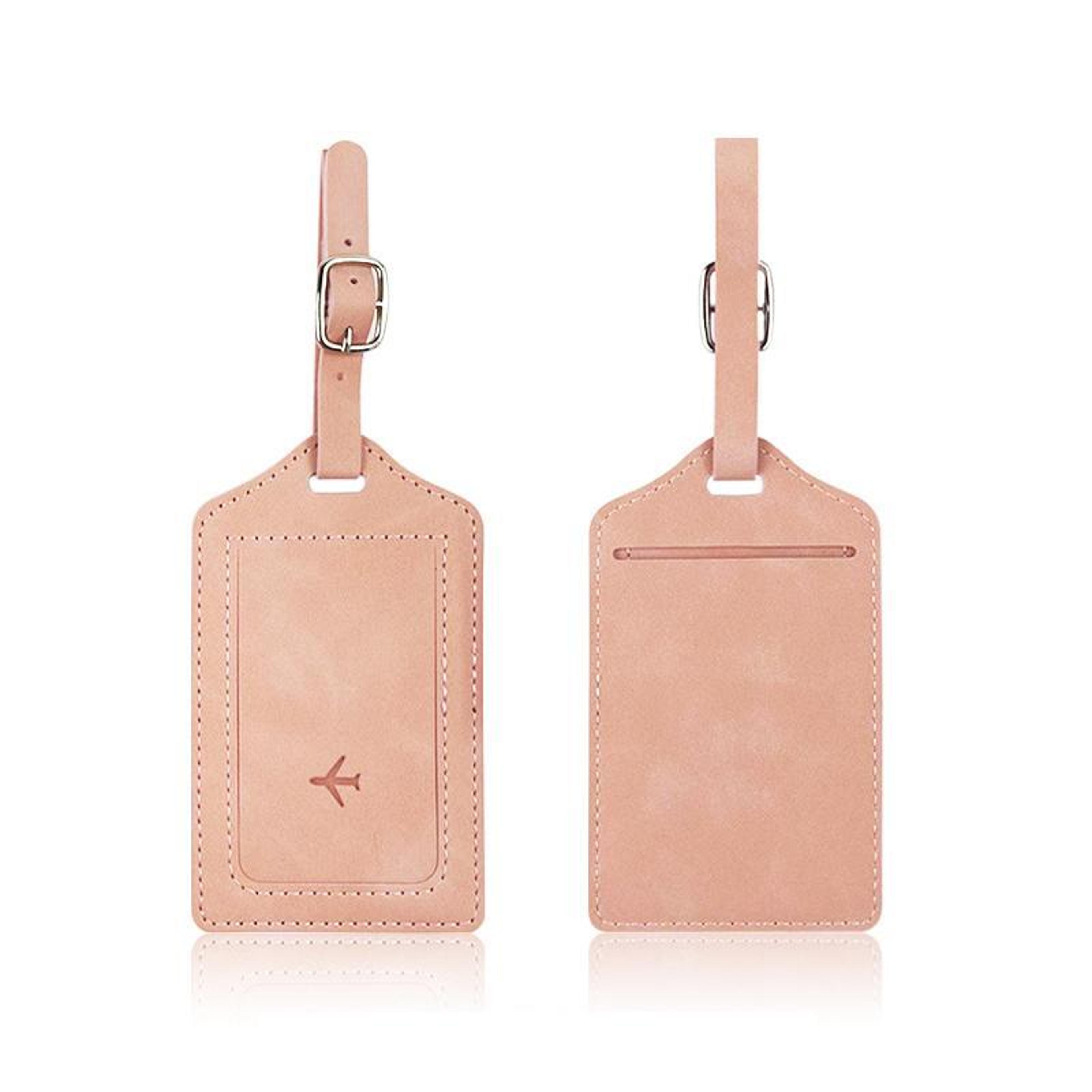 2PCS Premium Luggage Tag  Boarding Pass Holder In PU Leather For Secure Travel Essentials 4