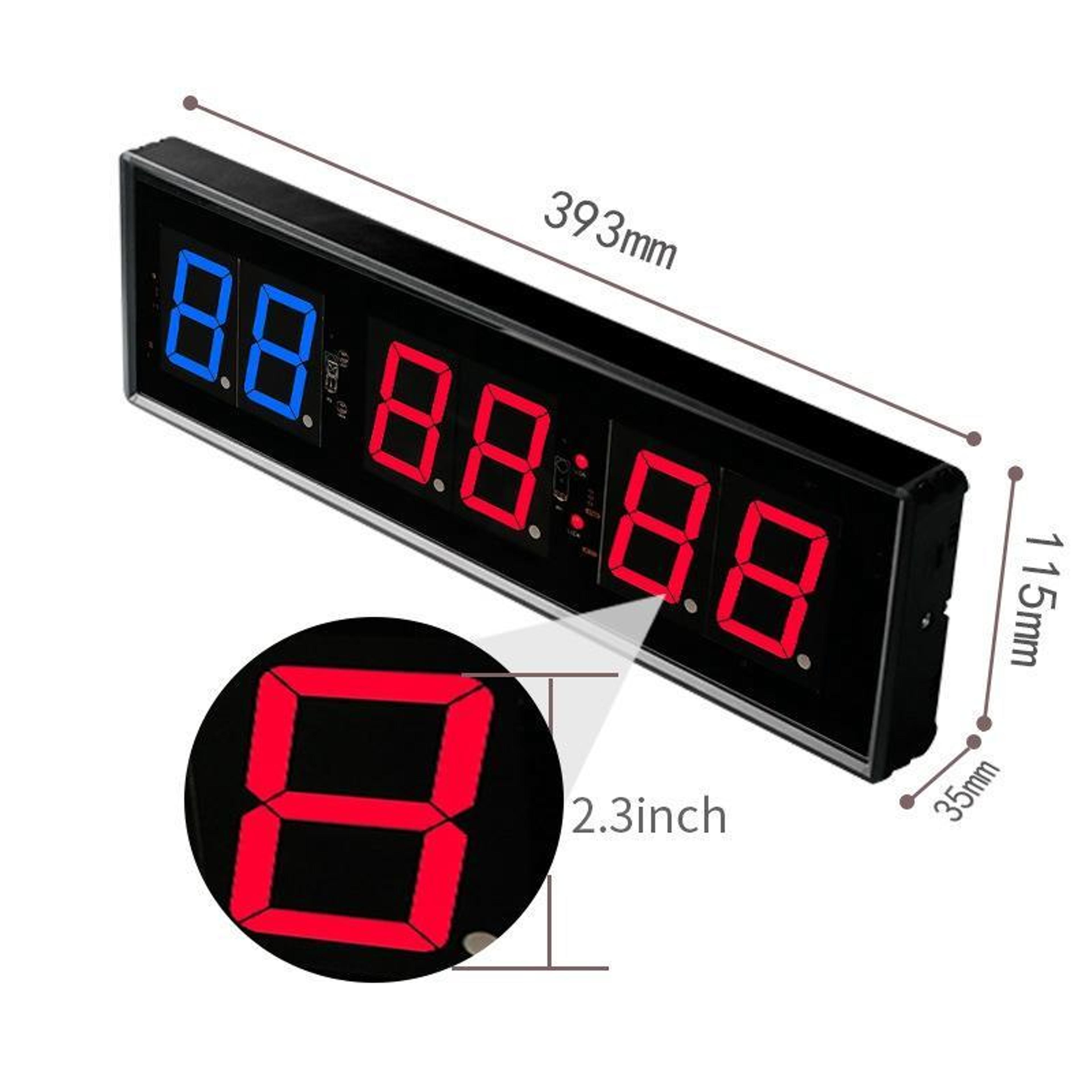 23 Inch LED Gym Timer With Remote Control For Fitness Training Countdown  Interval Workouts 2