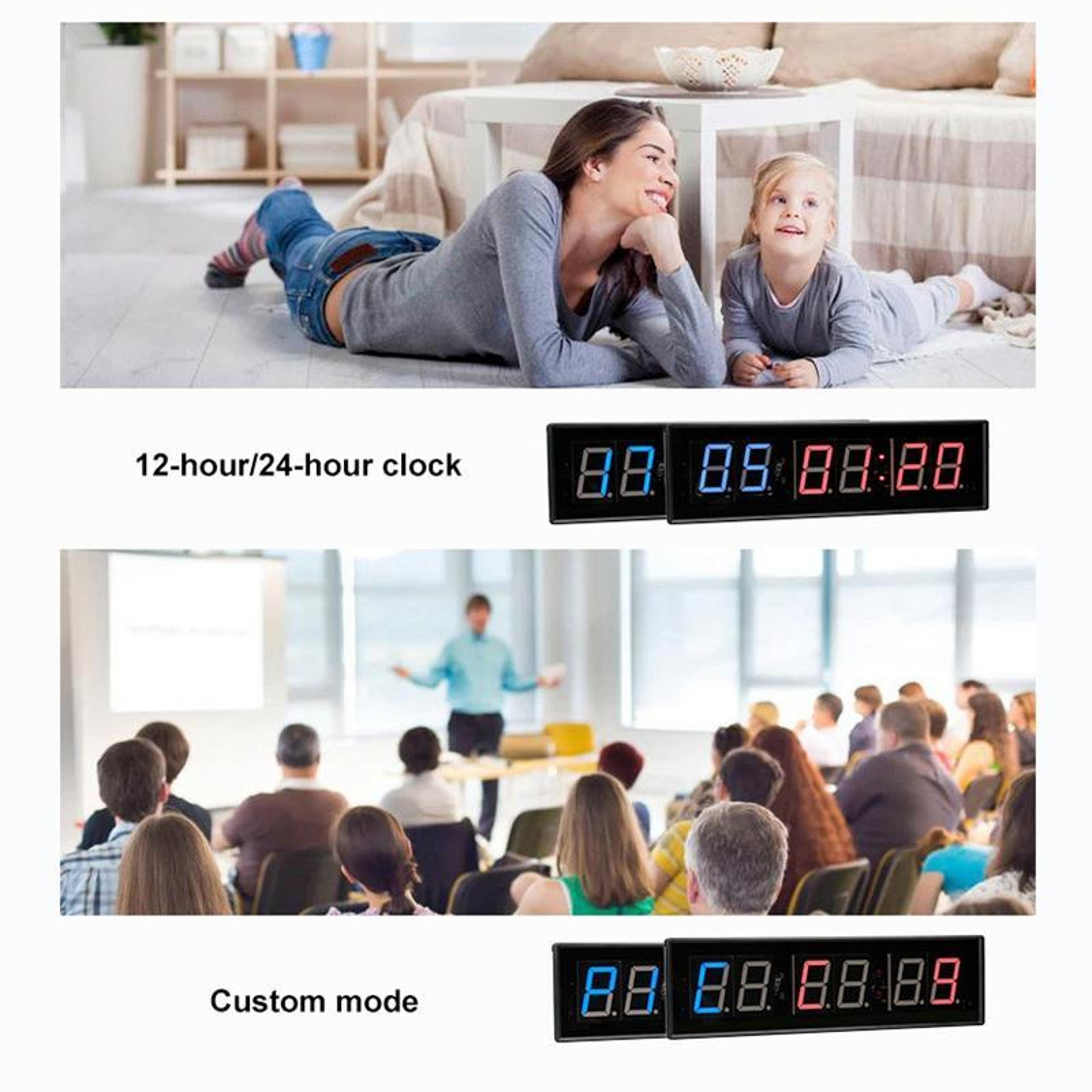 23 Inch LED Gym Timer With Remote Control For Fitness Training Countdown  Interval Workouts 6