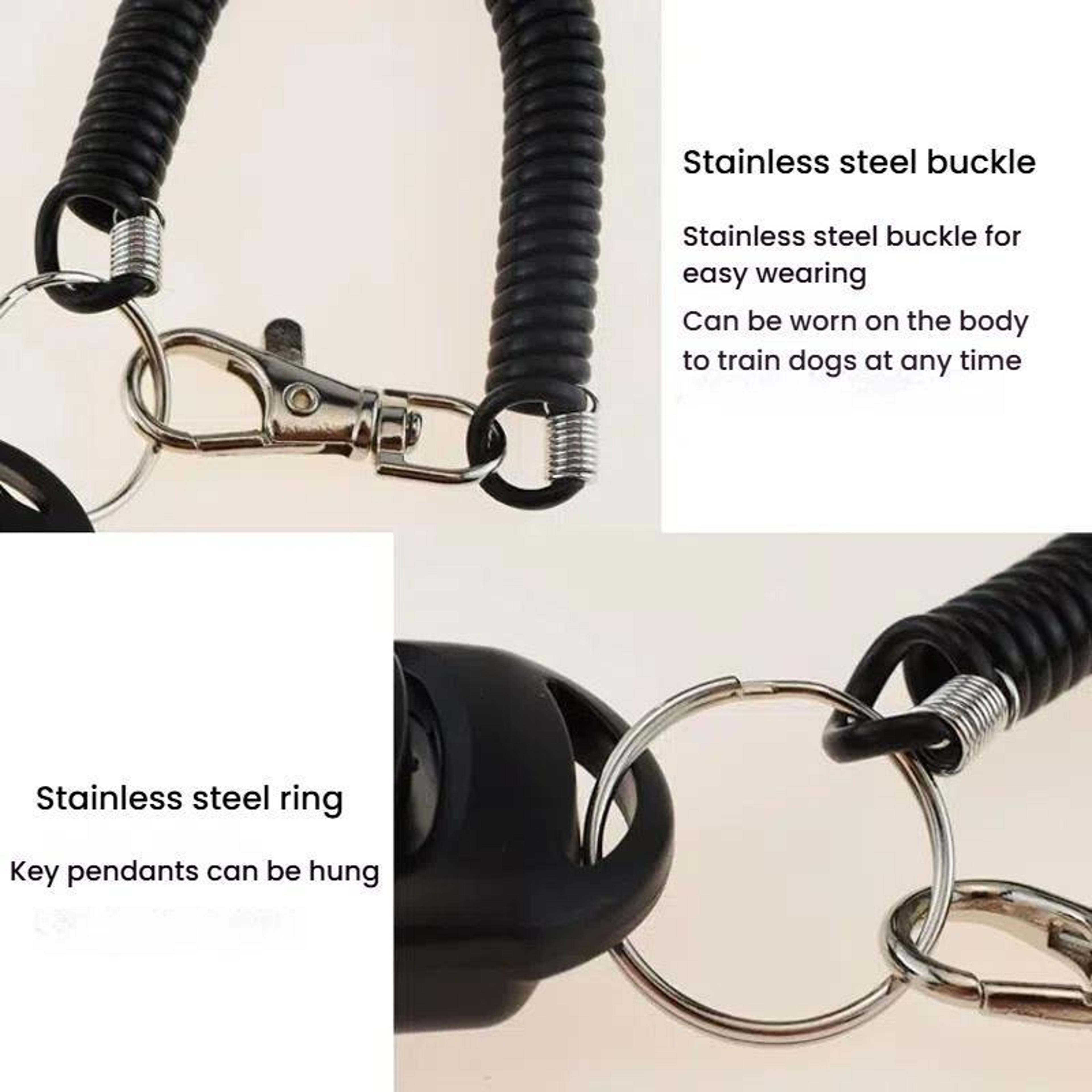 2in1 Dog Training Clicker  Dog Whistle With Adjustable Wristband For Pet Obedience Training 6
