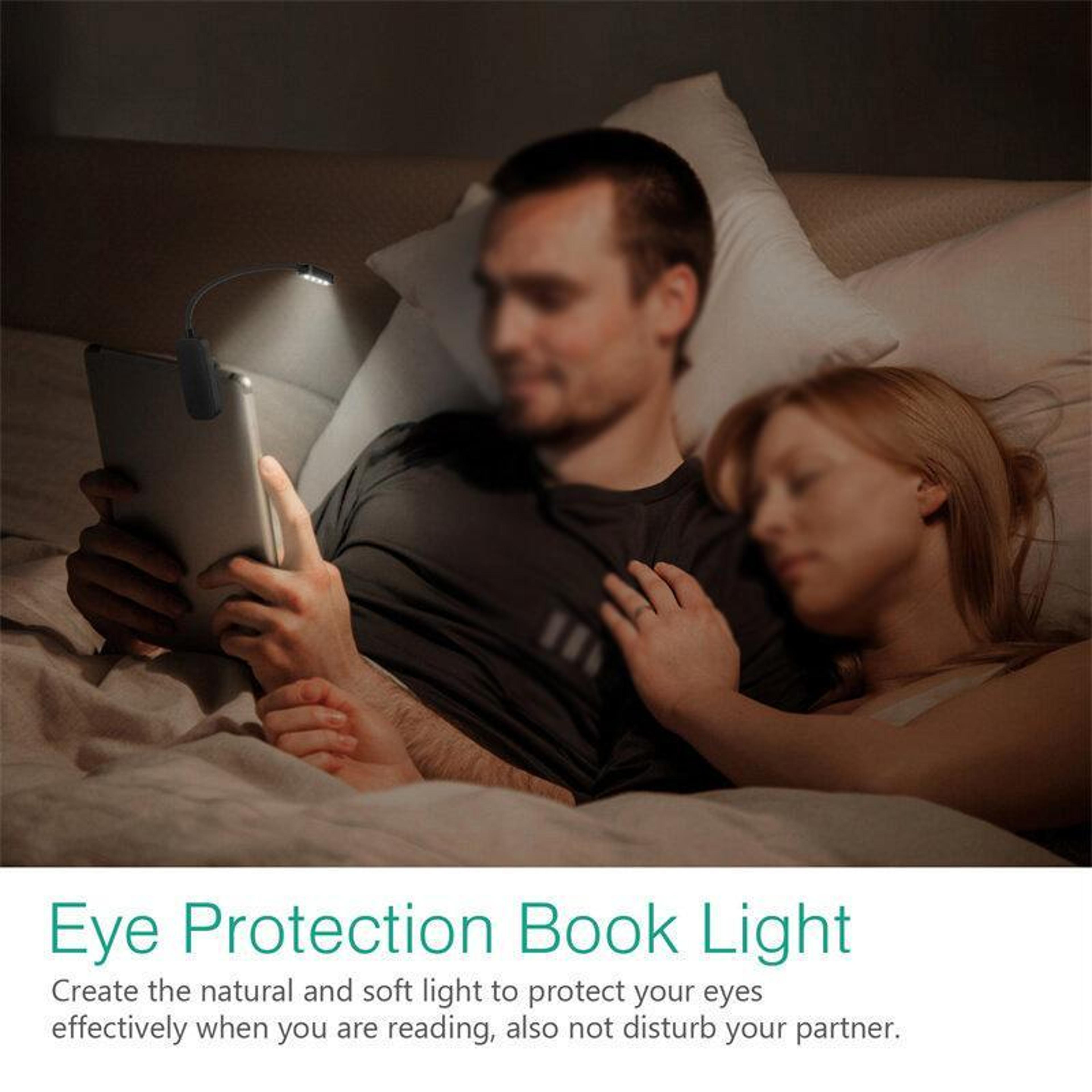 Rechargeable Book Light Clip On Reading Lamp With Adjustable Brightness  3 Color Modes 7