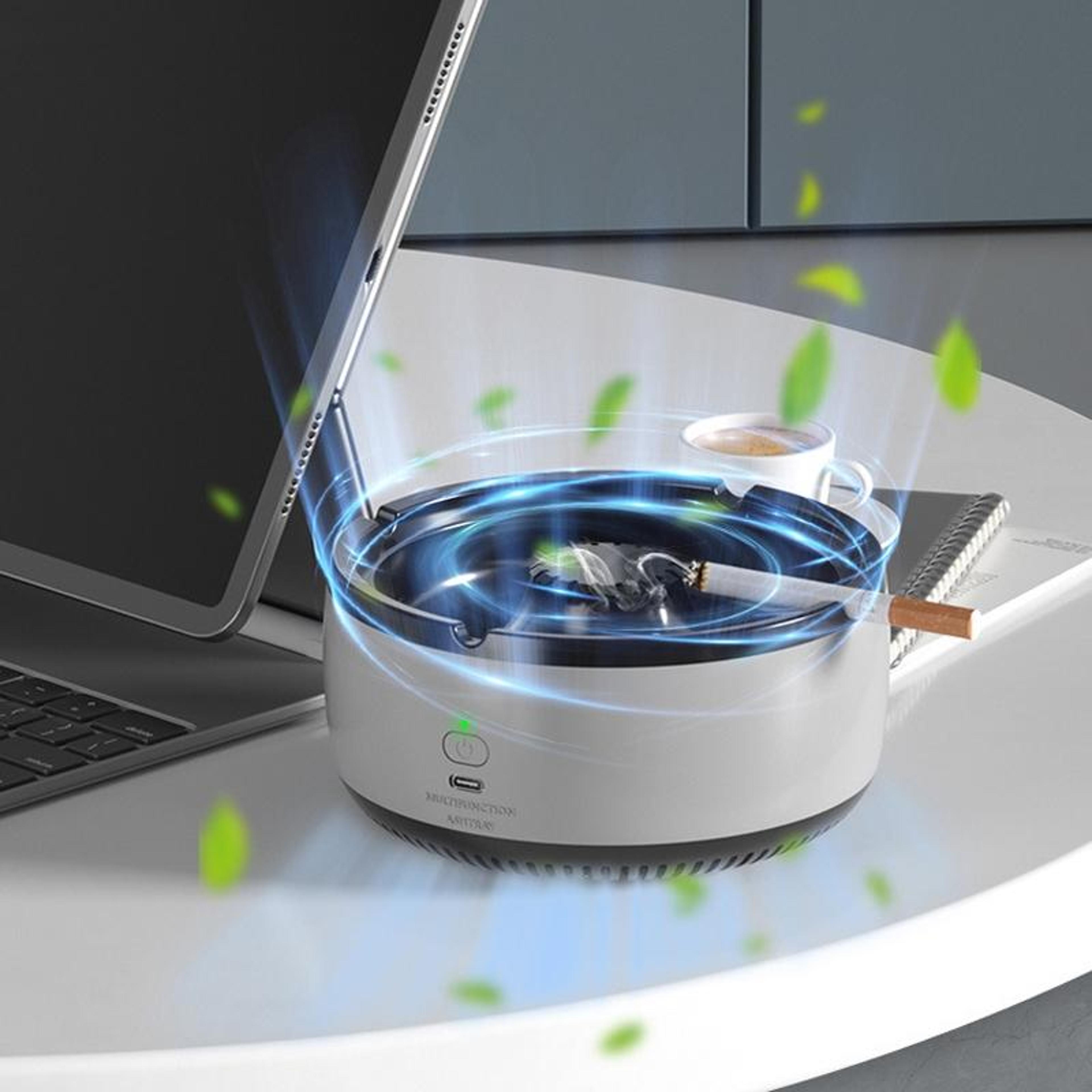 portable car air purifier & rechargeable ashtray for smoke removal