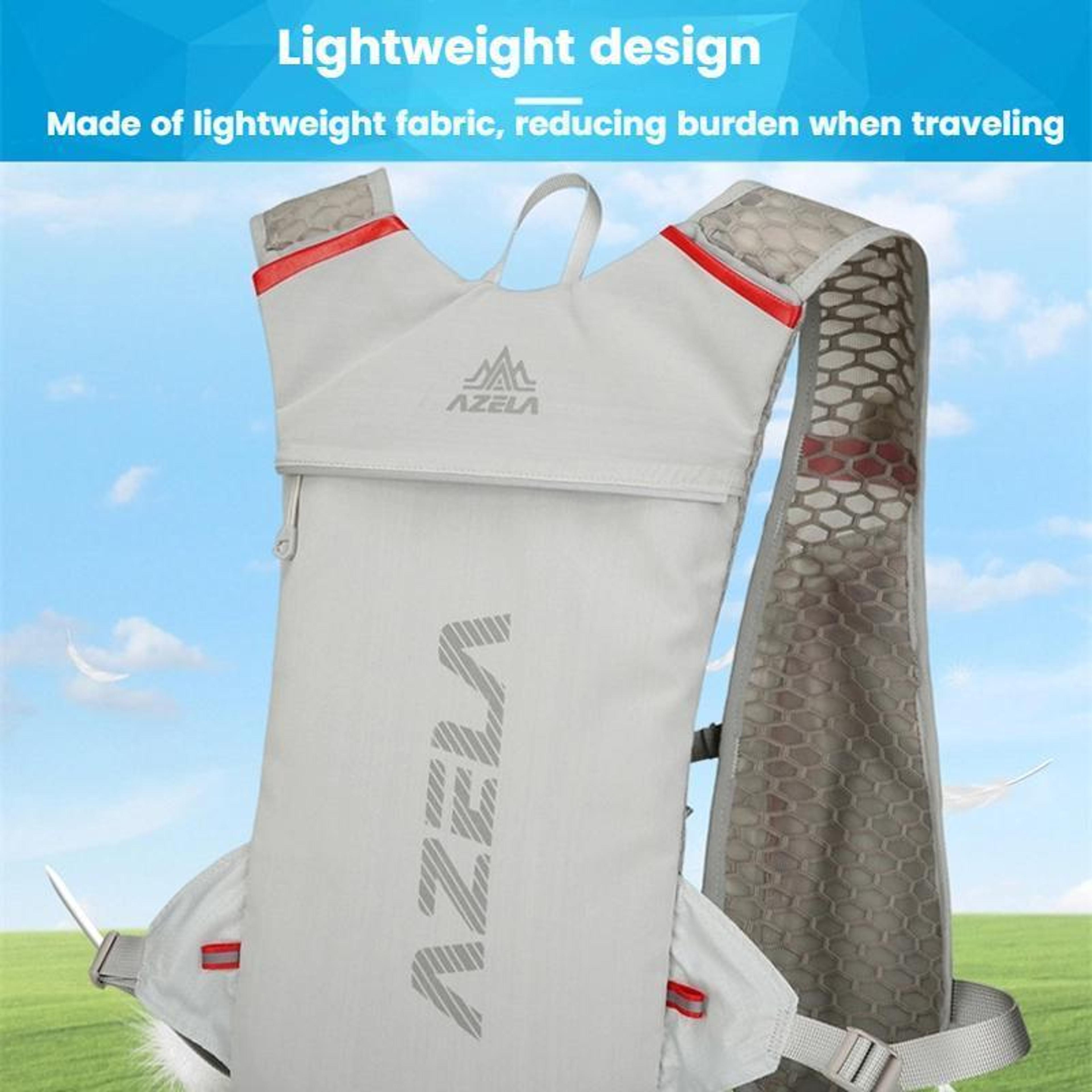 Lightweight Hydration Backpack For Cycling Running  Hiking With Breathable Reflective Design 4