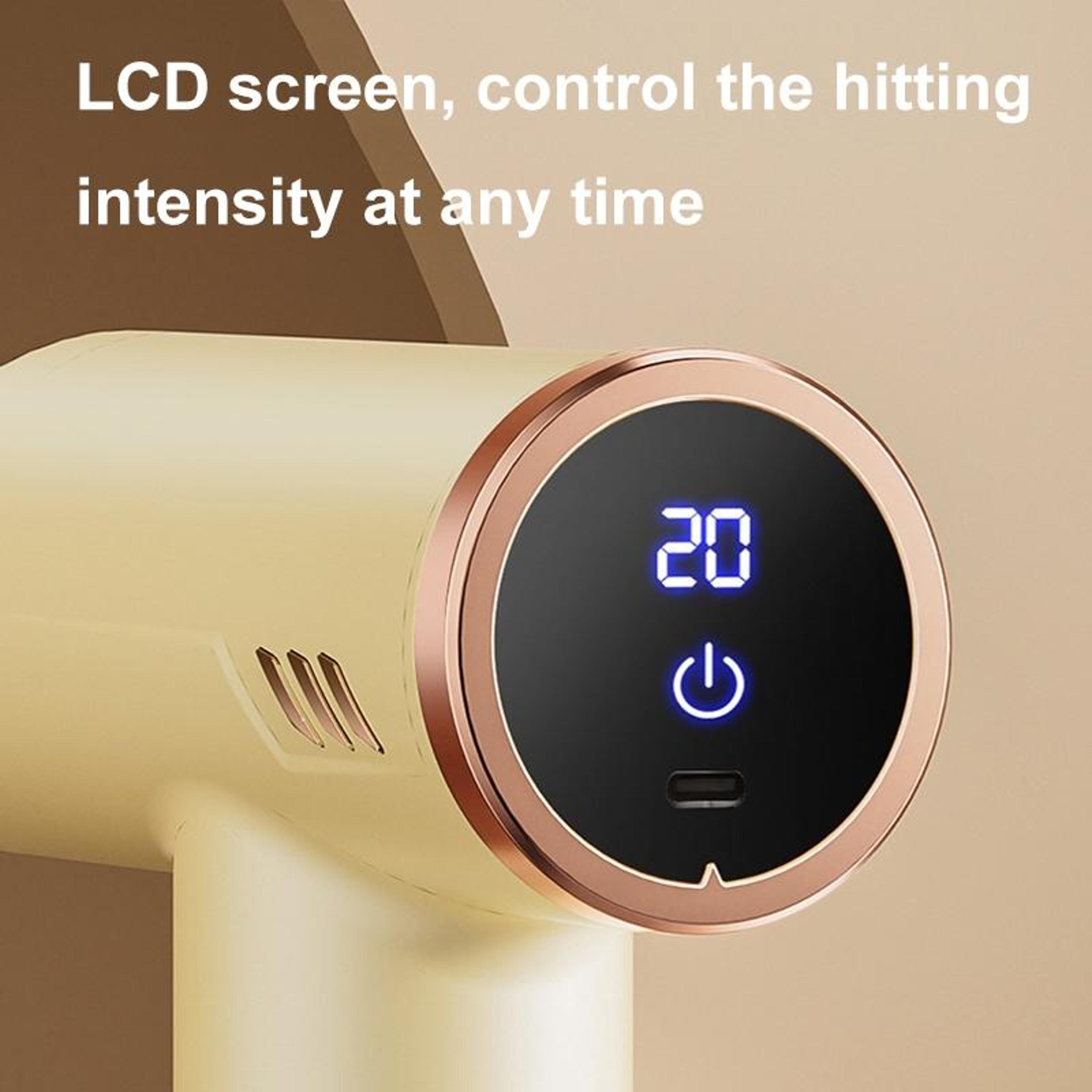 Deep Relief Massage Gun With LCD Display  20Speed Percussion Therapy 5