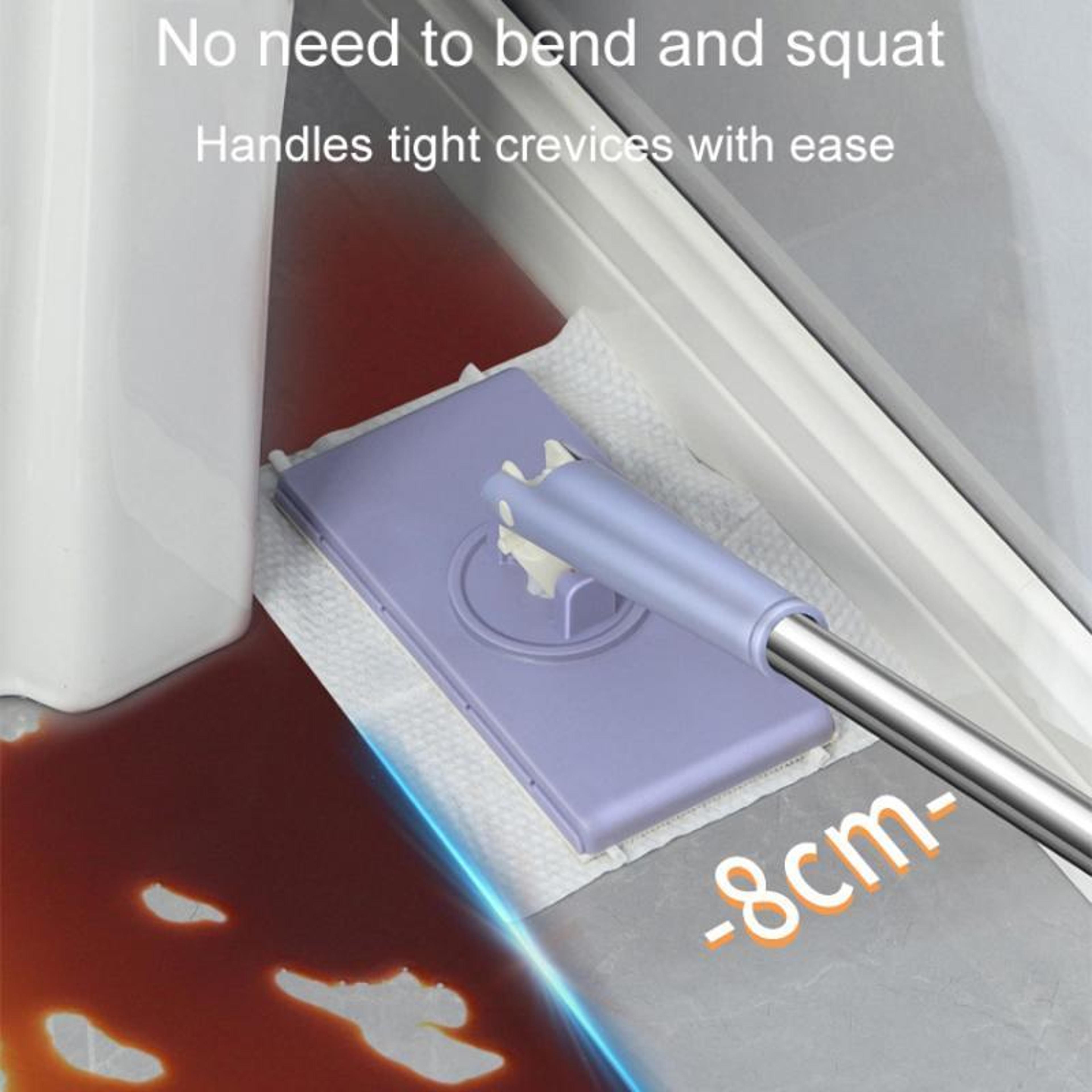 HandsFree Mini Mop With Automatic Cloth Change For Kitchen Bathroom  MultiSurface Cleaning 9