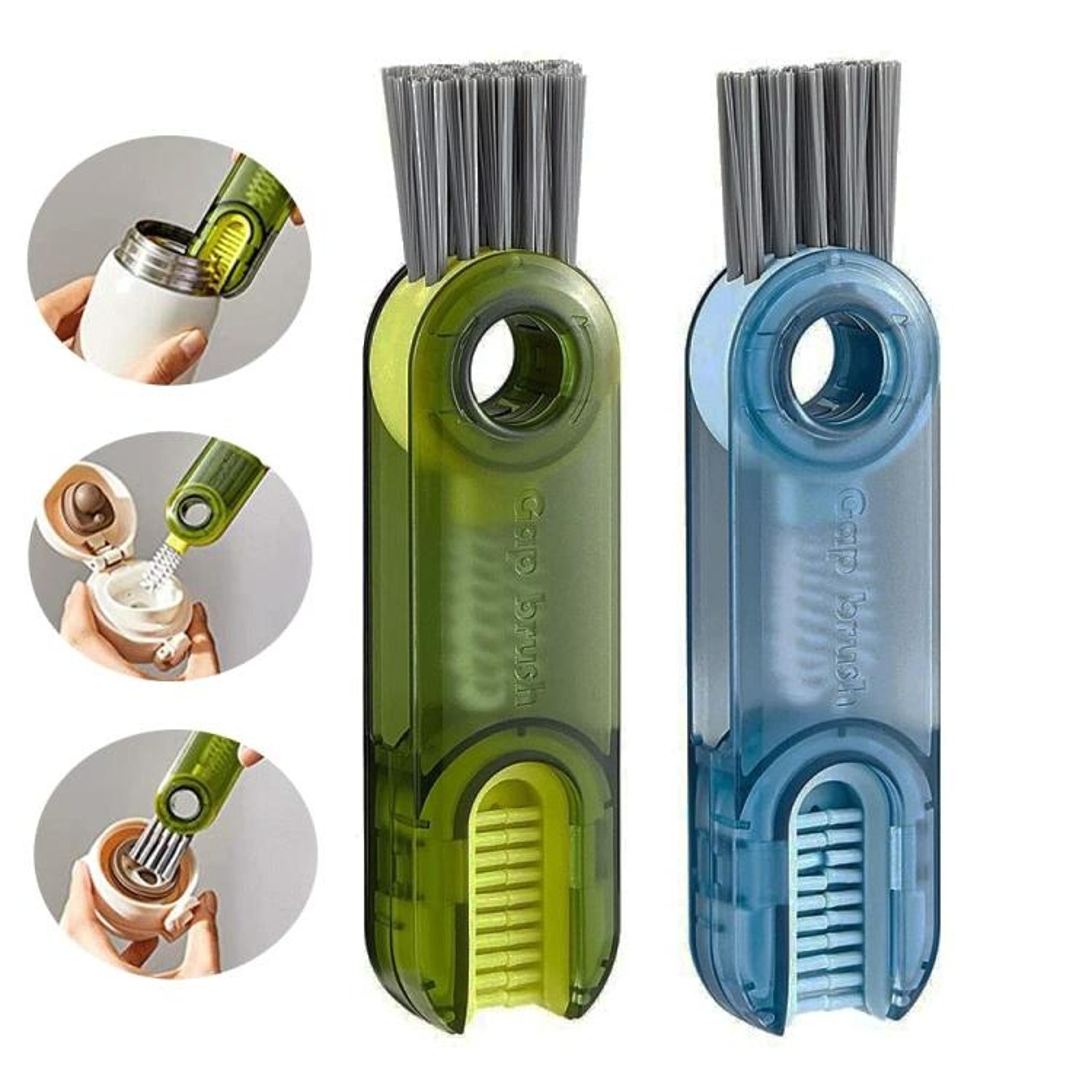 3-in-1 cup and bottle cleaning brush for deep groove cleaning