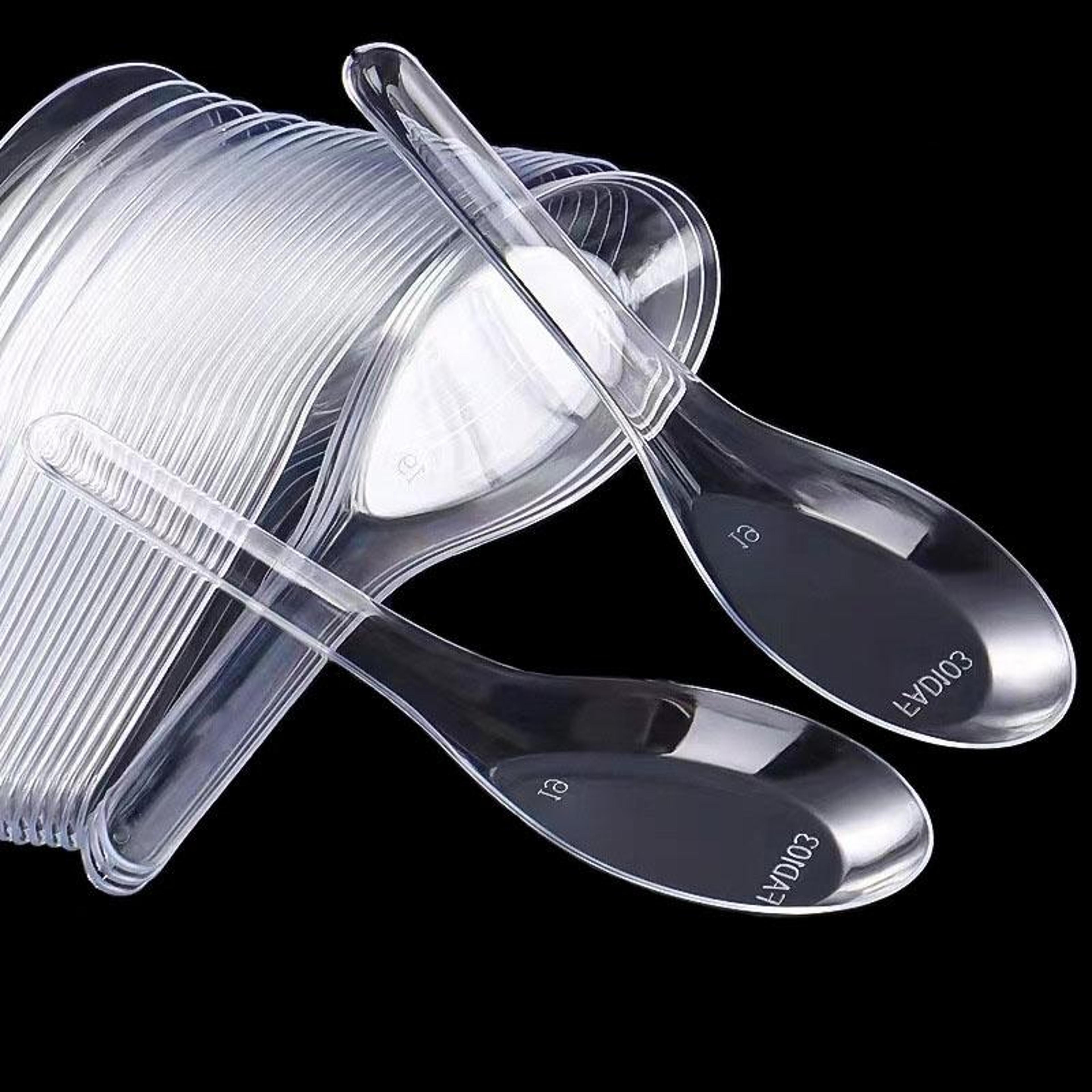 Premium Disposable PP Plastic Soup Spoon Sturdy Takeaway Utensil 0