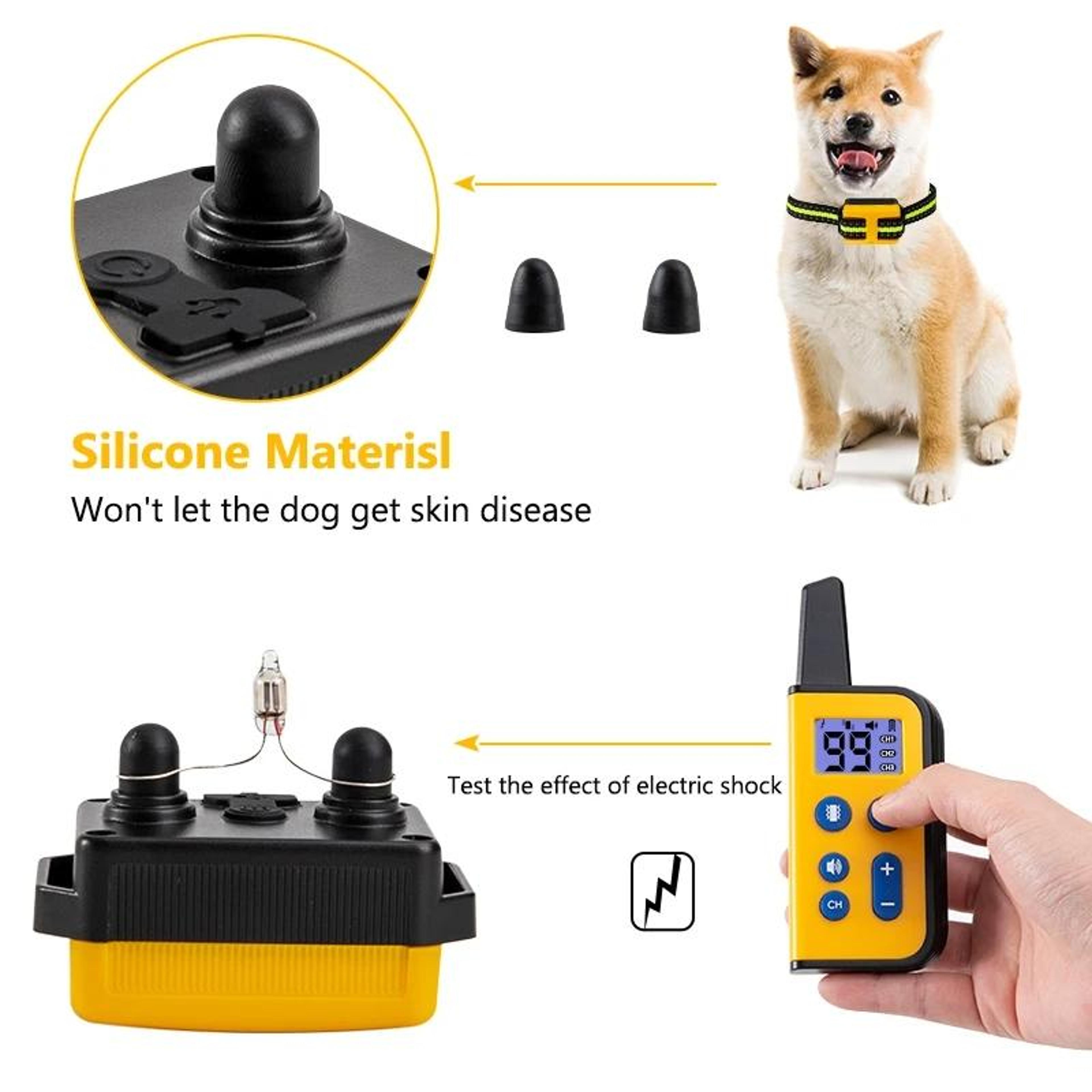 800m Remote Dog Trainer Collar With Shock  Vibration For Stop Barking 8