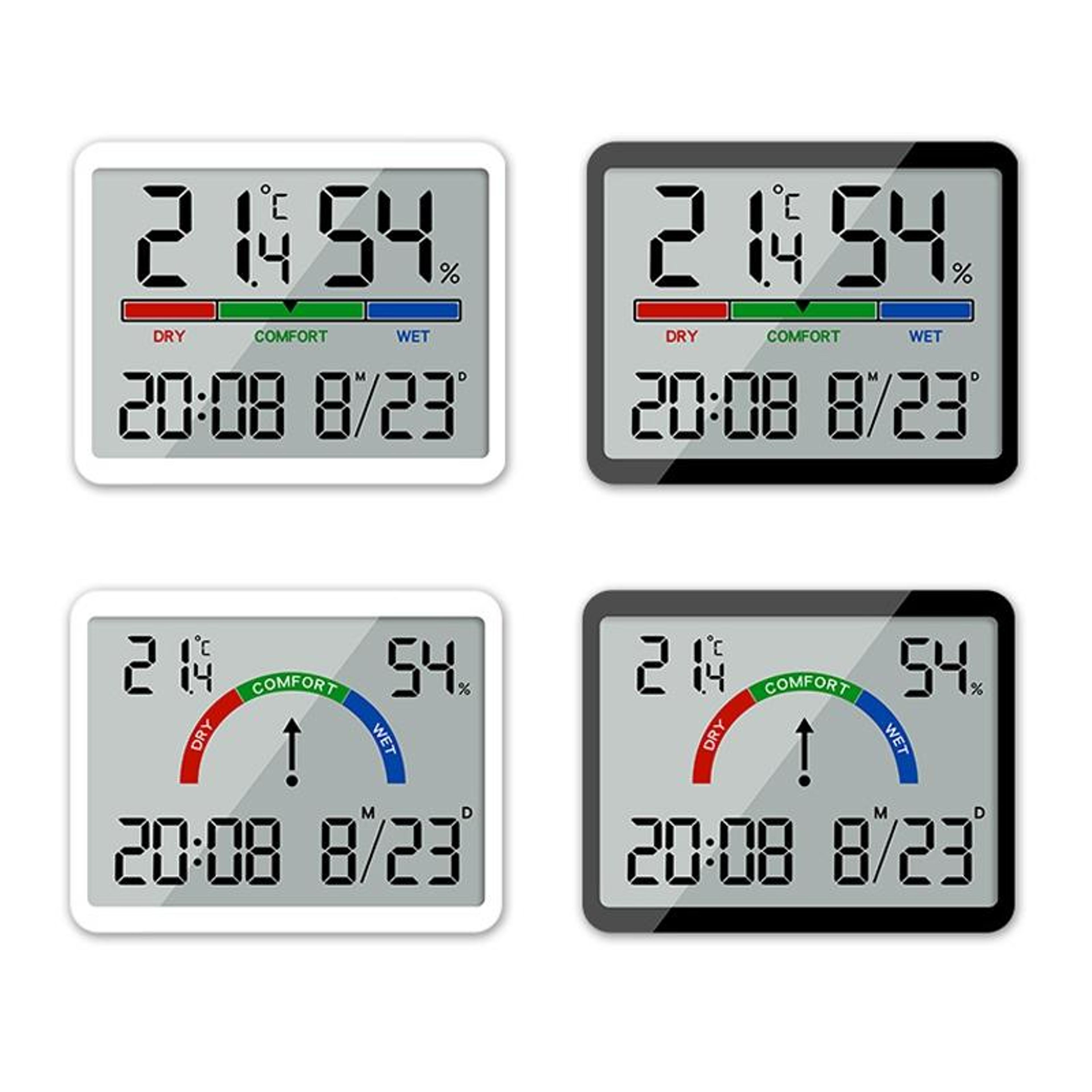 Magnetic LCD Digital Alarm Clock With Temperature  Humidity Display 1