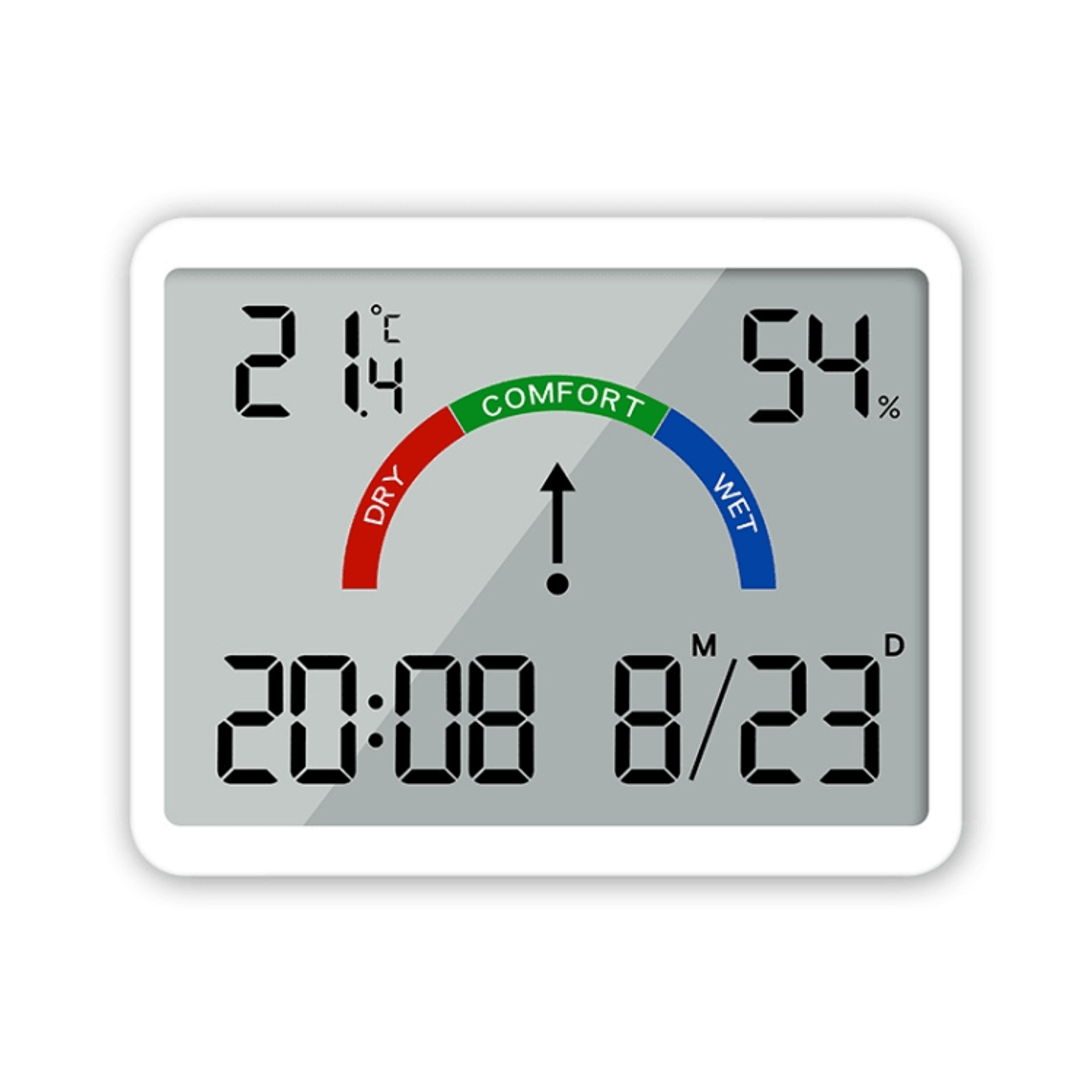 Magnetic LCD Digital Alarm Clock With Temperature  Humidity Display 10