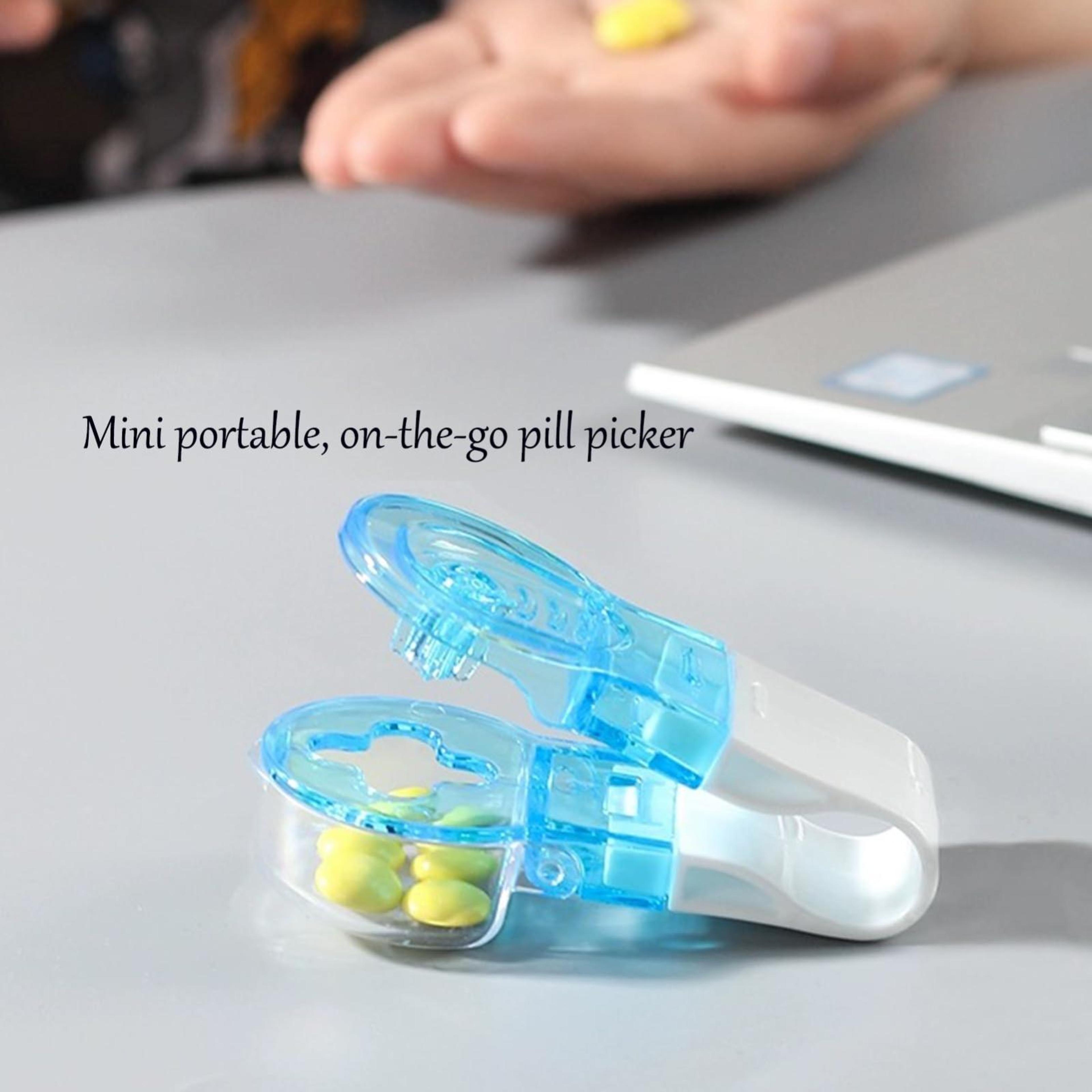 Compact Portable Pill Organizer  Tablet Box With Blister Pack Opener 3