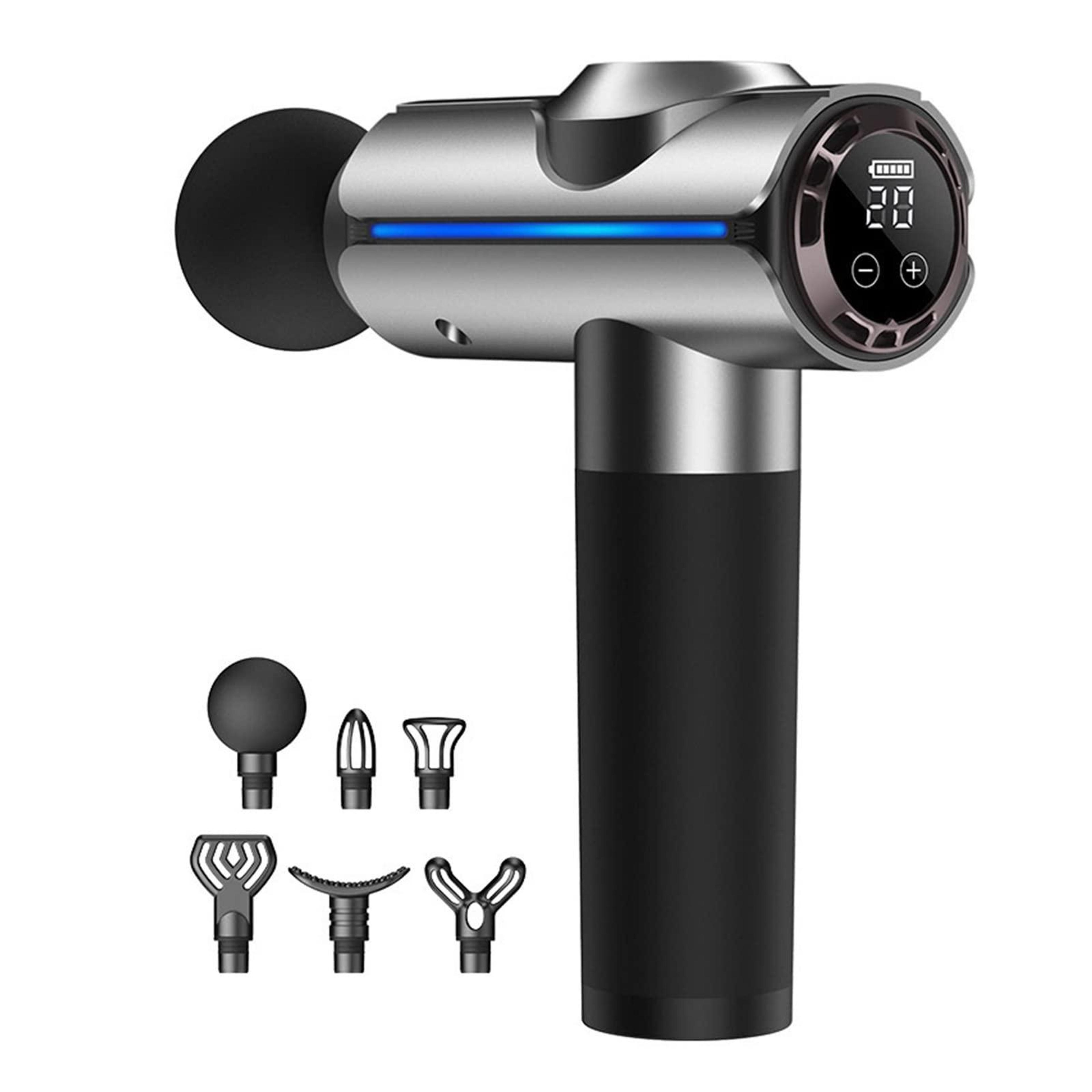 20Speed Touch Control Massage Gun With 6 Interchangeable Heads For Deep Muscle Relief 8