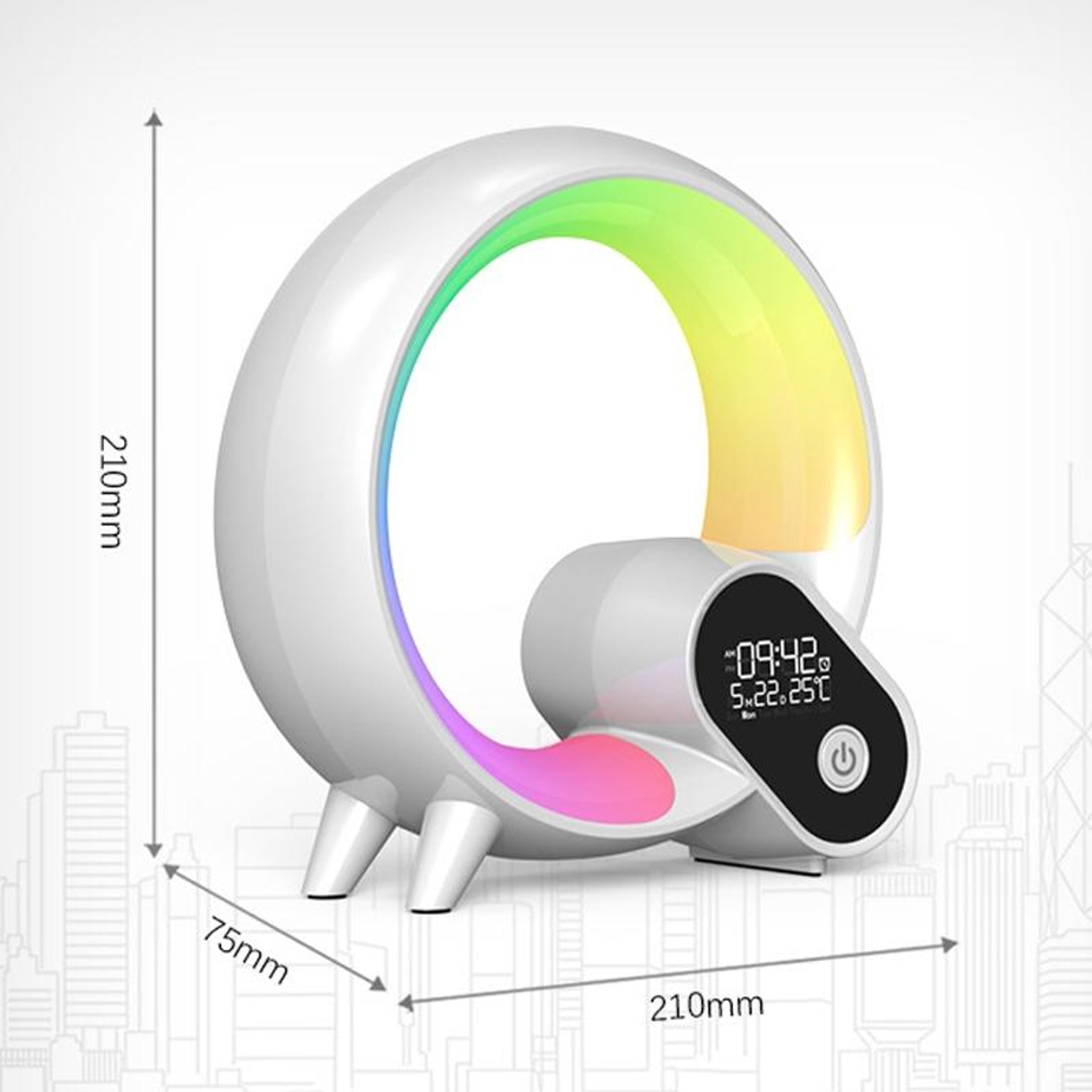 Smart RGB WakeUp Lamp With Bluetooth Speaker  Digital Alarm Clock 6