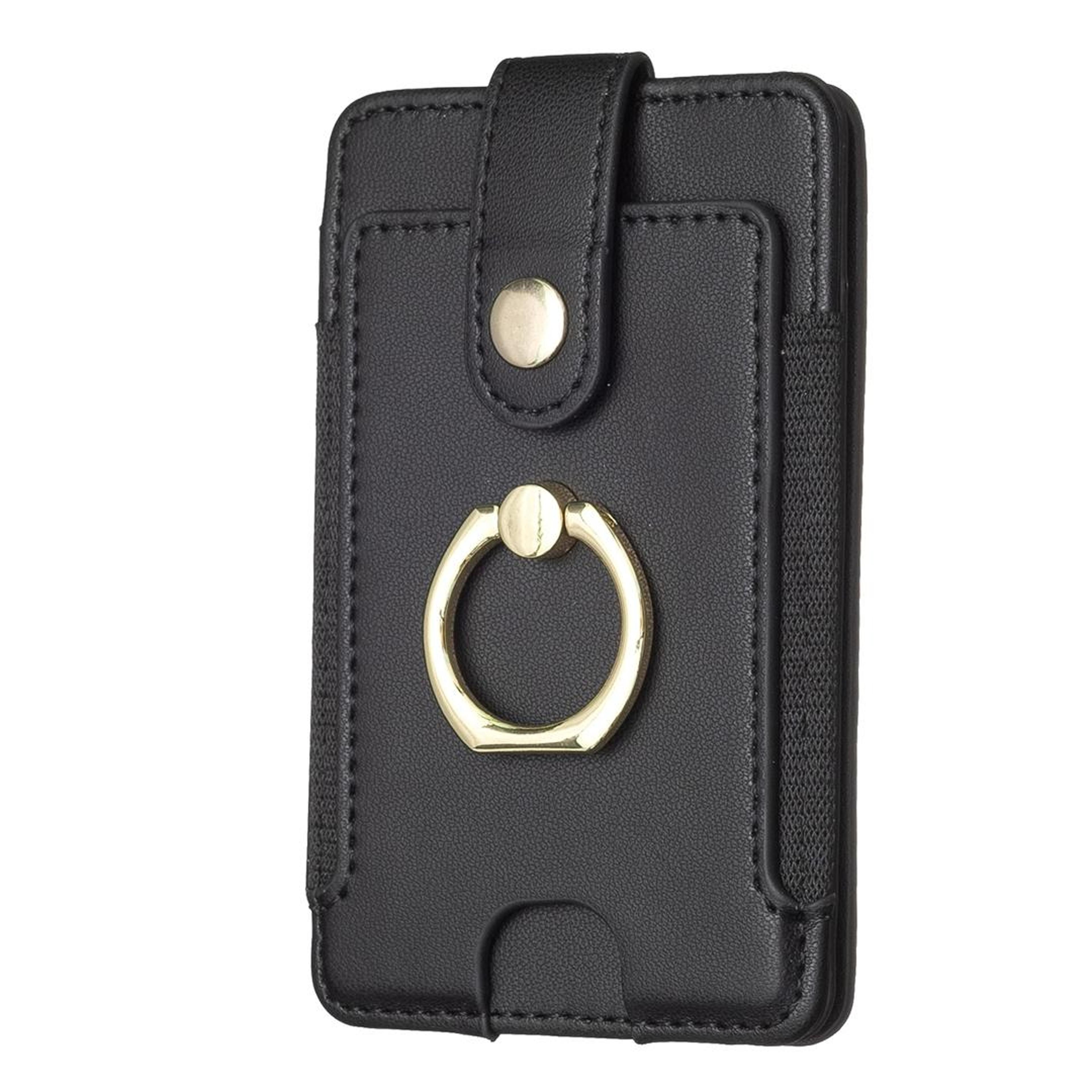 Premium PU Leather Mobile Phone Card Holder With Ring 8