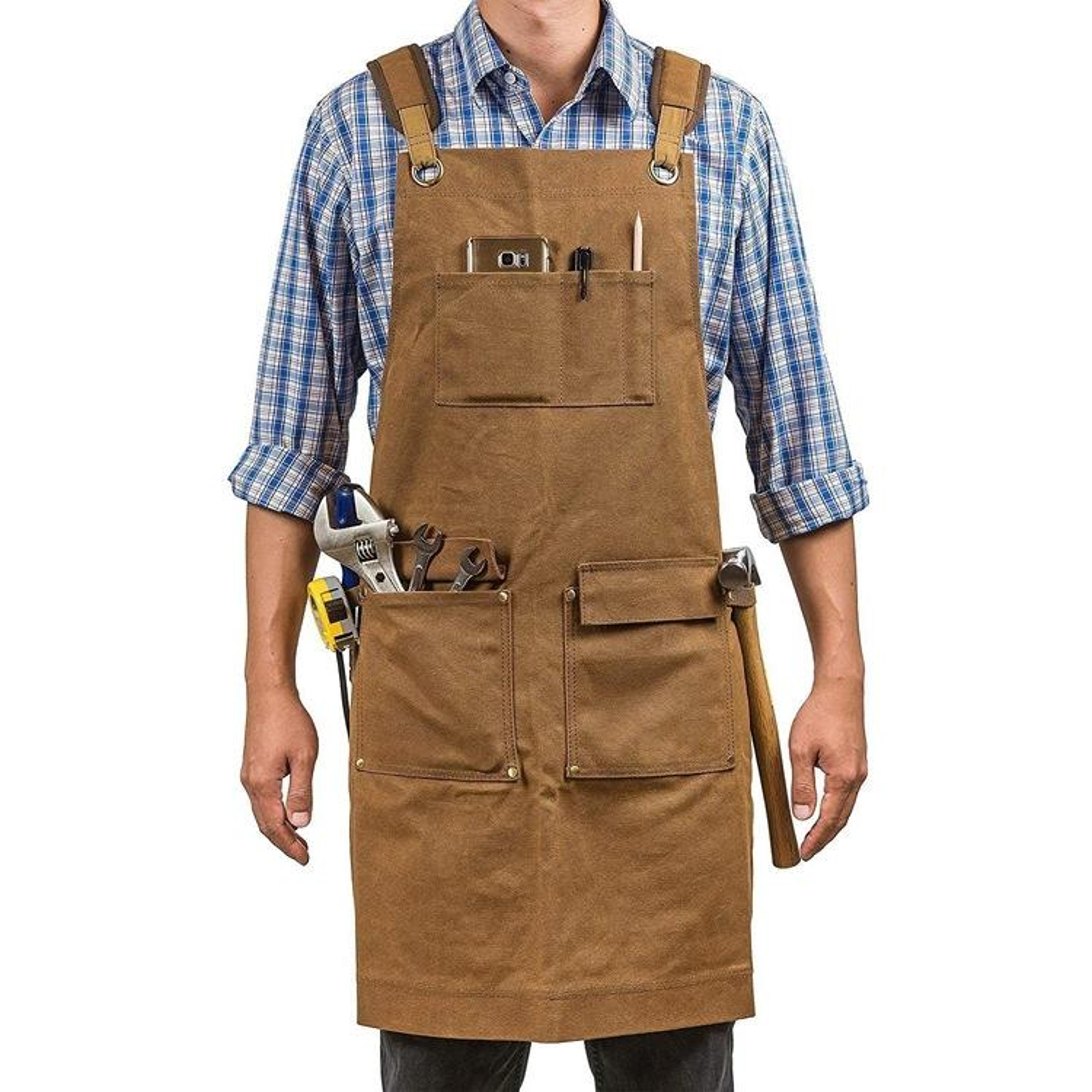 HeavyDuty Canvas Work Apron For Carpenters Electricians  Gardeners 6