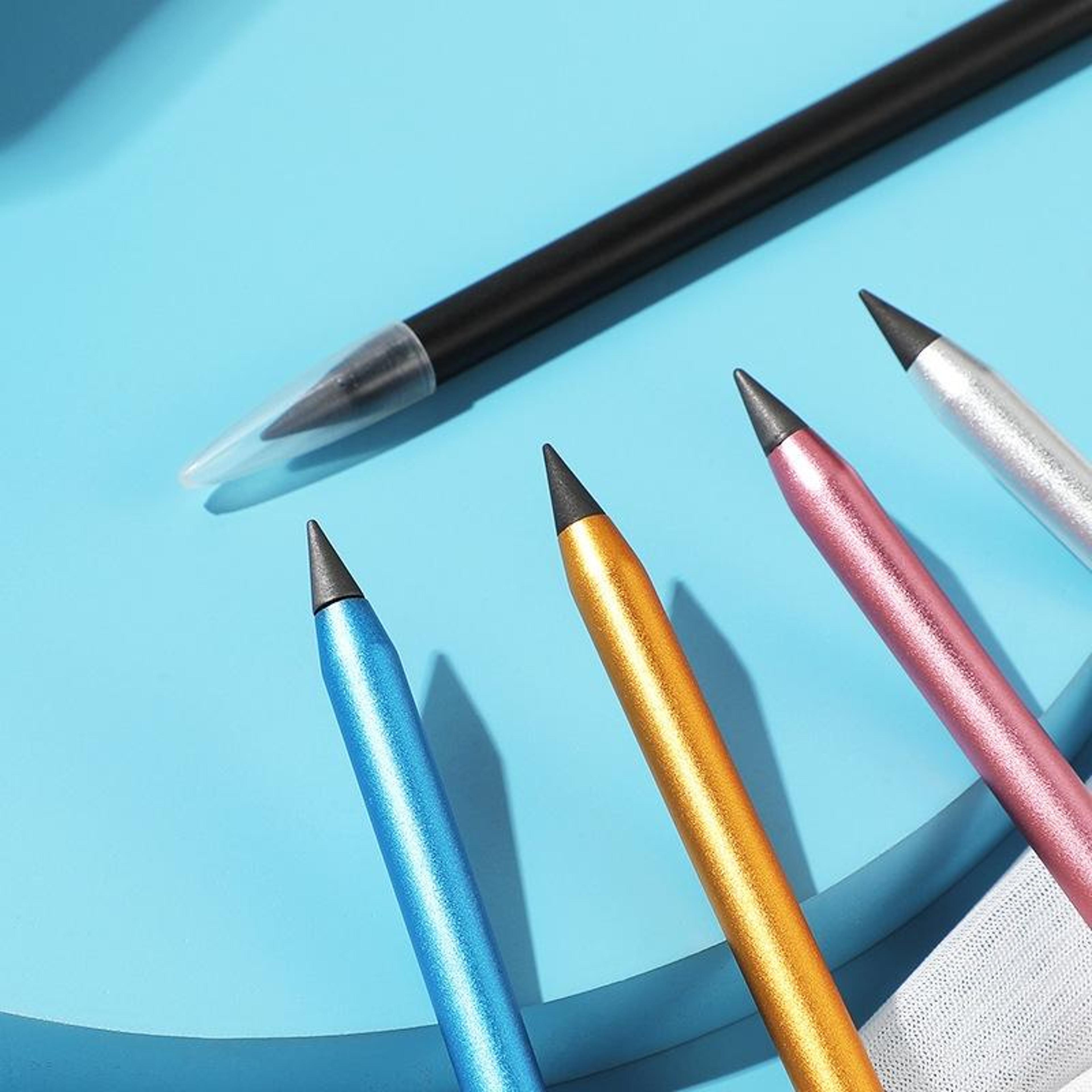 Office Pencil Unlimited Writing Eternal Metal Pen Inkless Pen Student Writing Pencil HBBlack 3