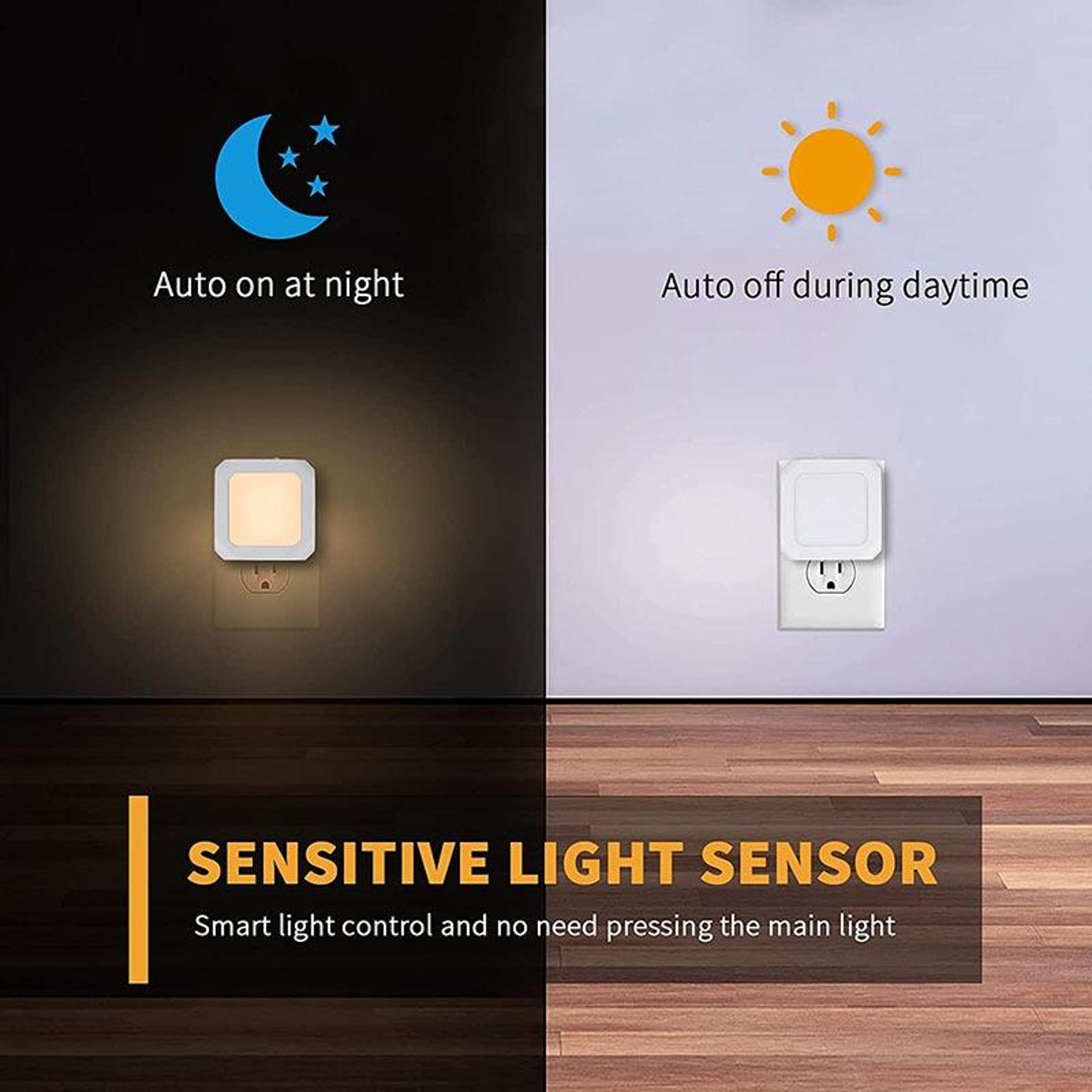 Induction LED Night Light With Stepless Dimming Night Light Sensor Warm Glow For Nursery  Bedroom 5