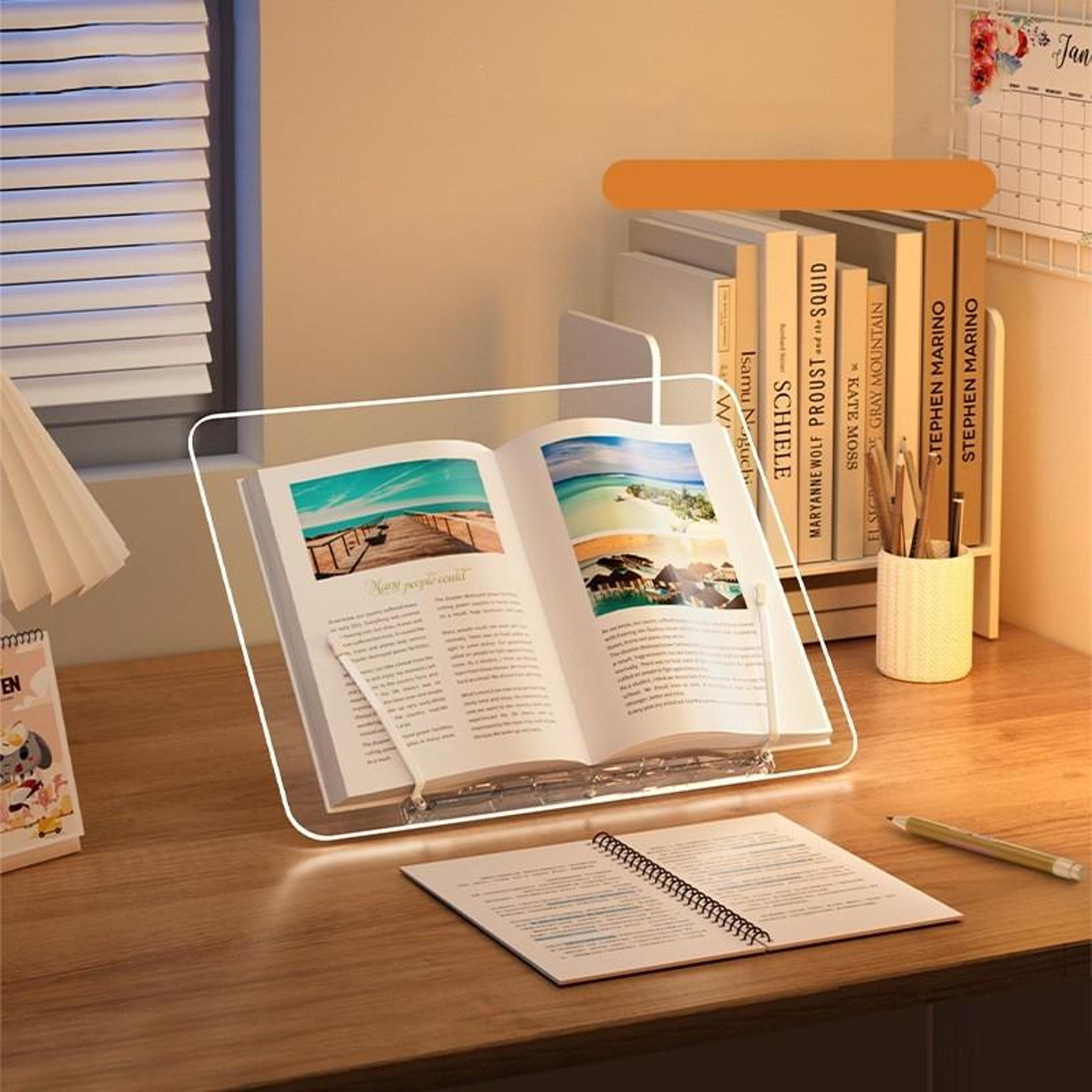 Adjustable Acrylic Book Stand For IPad Tablets  Reading Desk Display 0