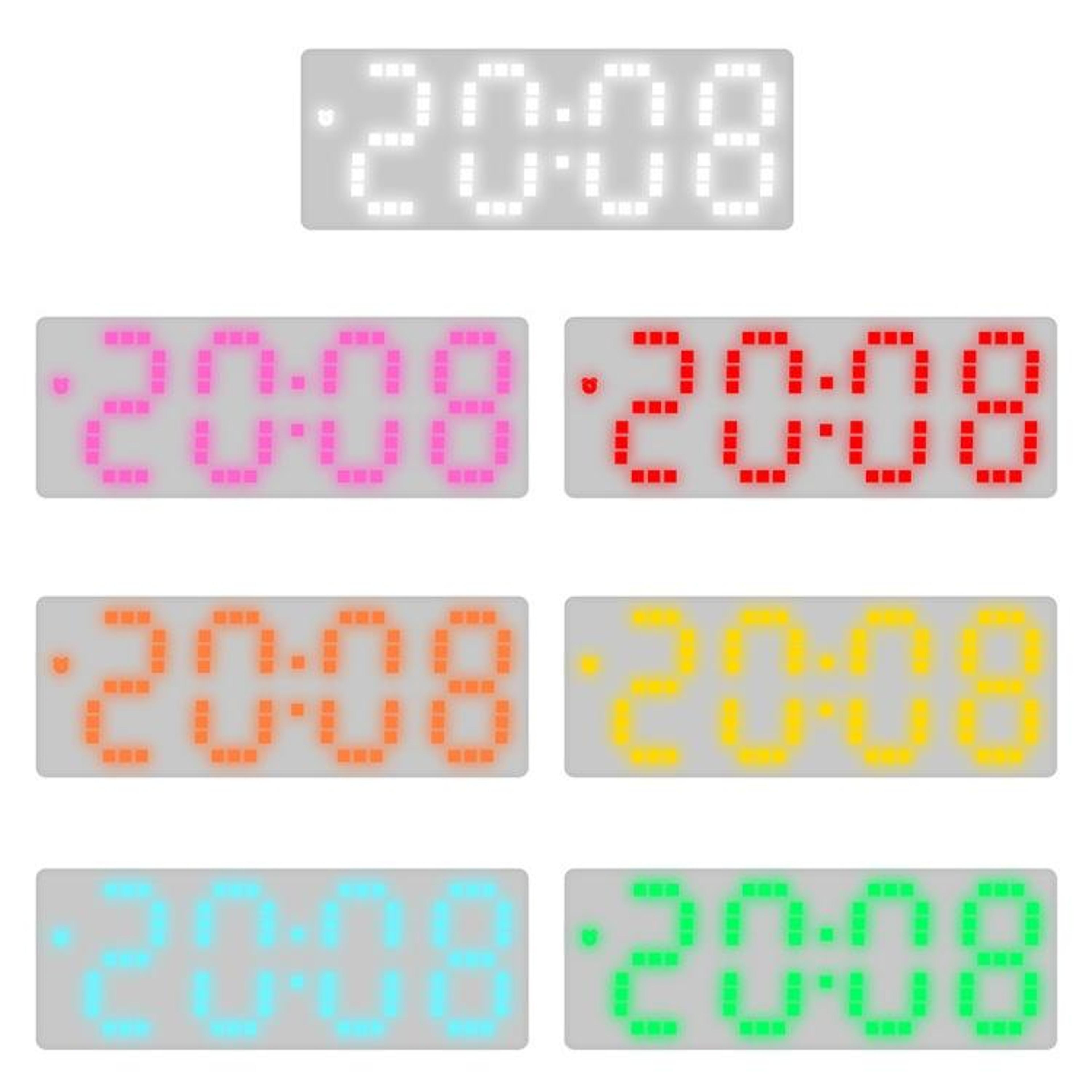 Smart LED Digital Alarm Clock With Voice Control Temperature Display  Adjustable Brightness 2