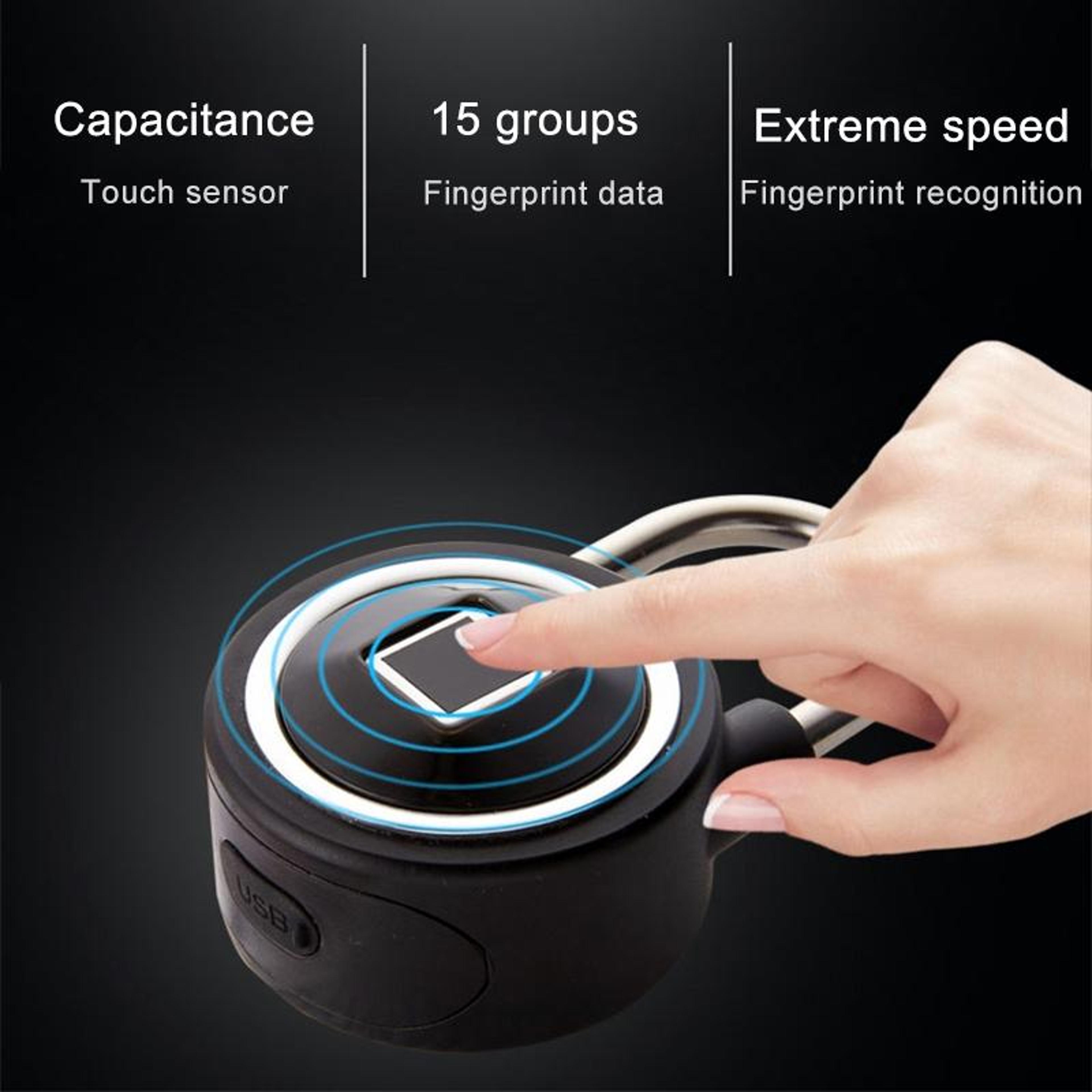 Smart Bluetooth Fingerprint Padlock Waterproof IP65 Remote Unlock For IOS  Android 9